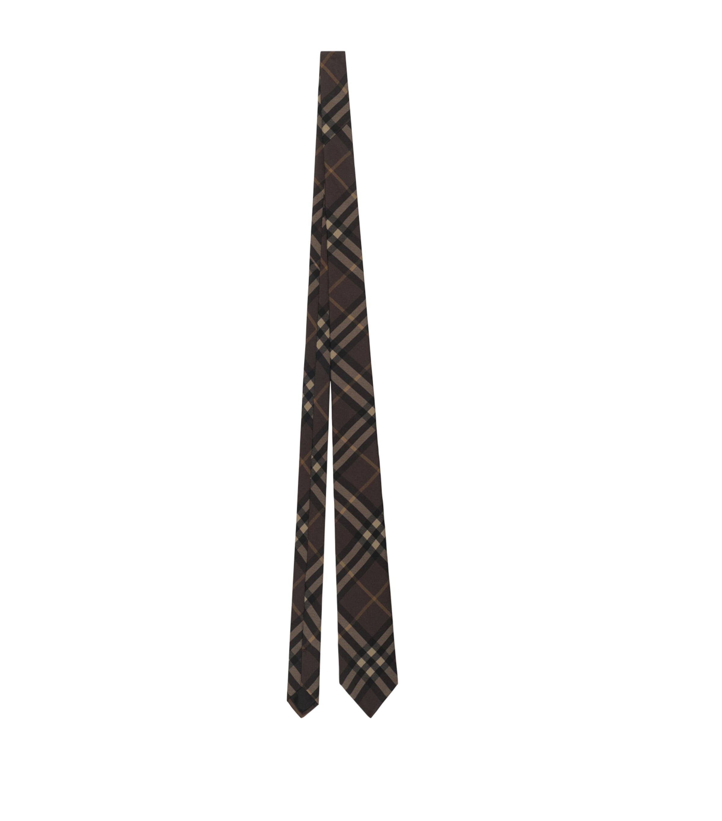 Burberry Silk Pinstripe EKD Tie Sepia Brown