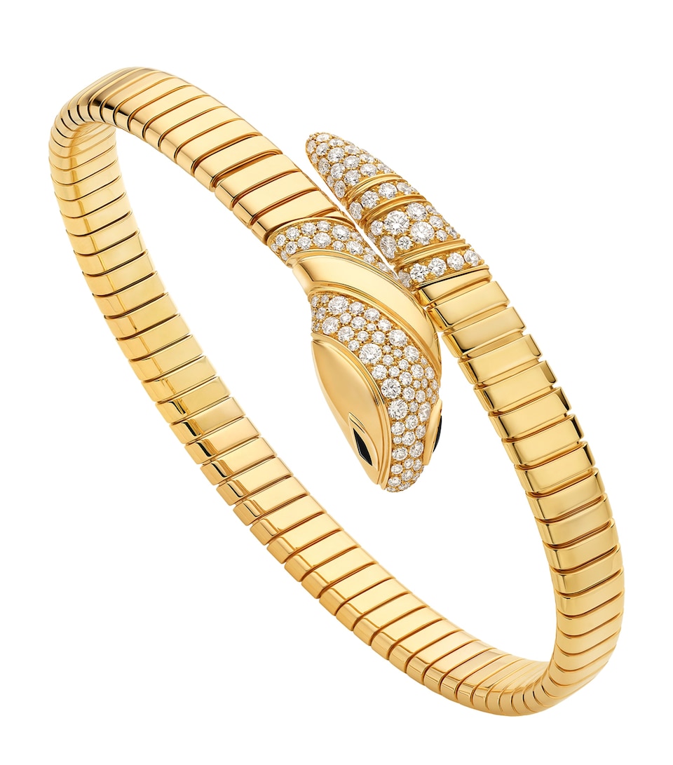 Bvlgari Yellow Gold and Diamond Serpenti Bracelet Yellow Gold