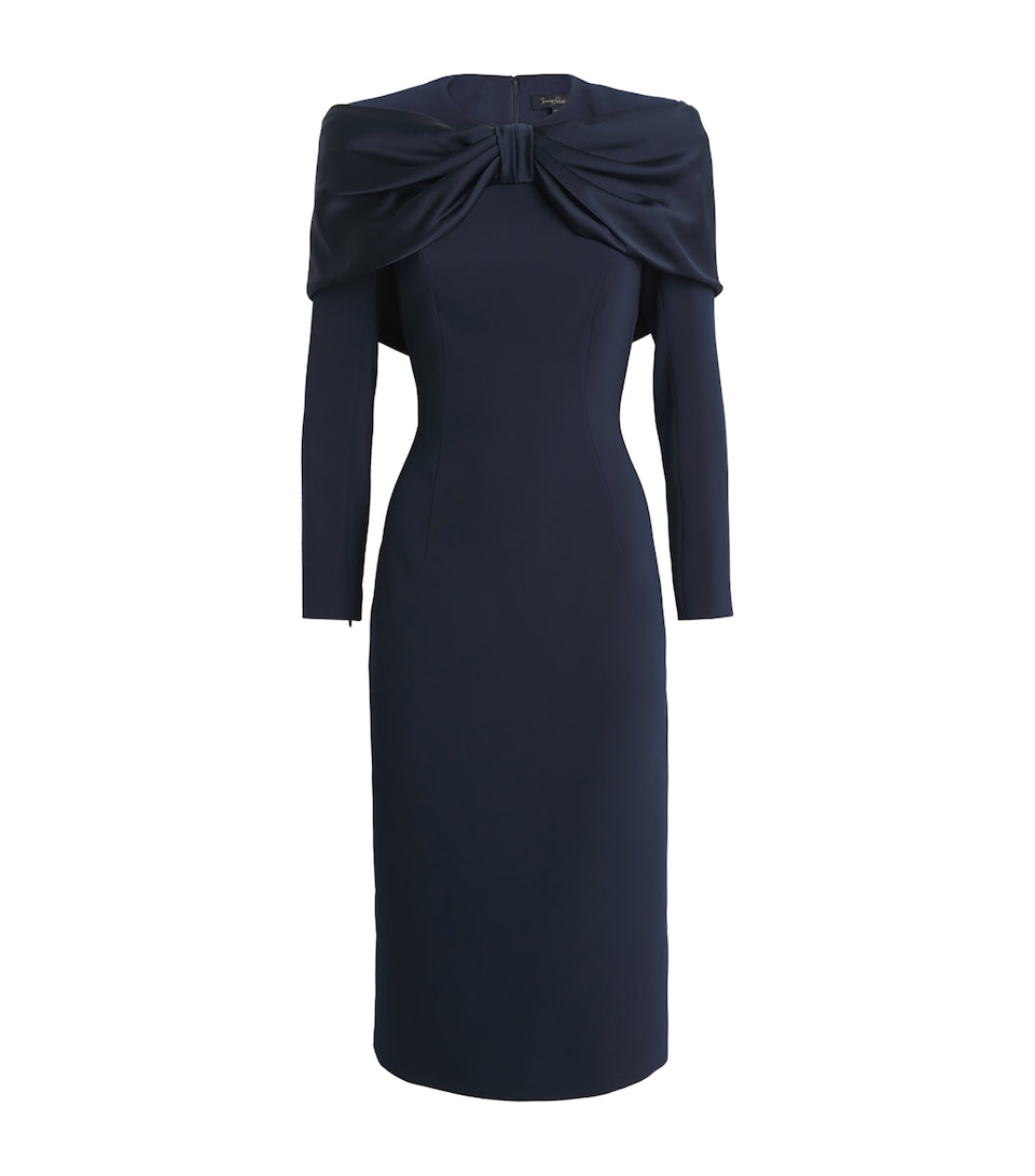 Satin Bow Penny Midi Dress