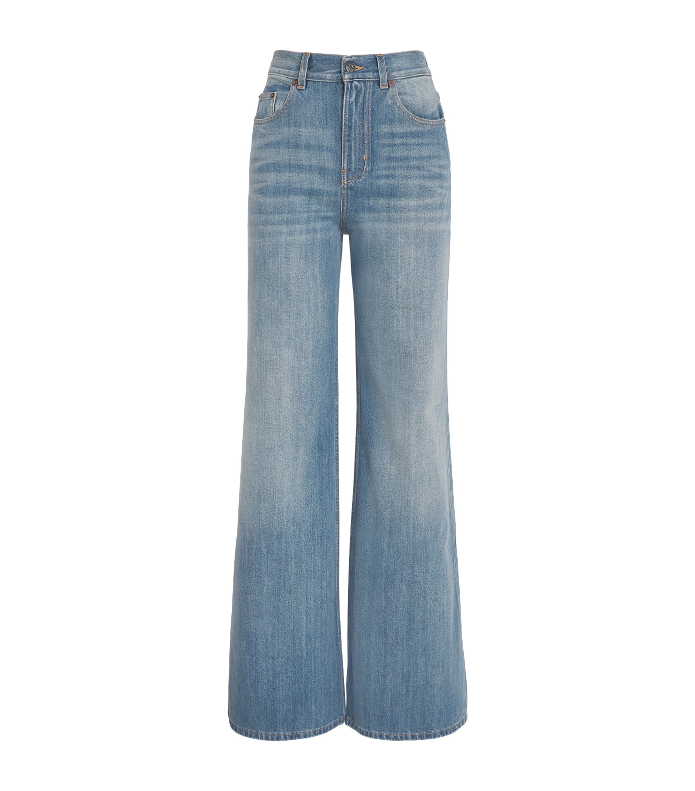 Chloé Womens High-Rise Wide-Leg Jeans Pacific Coast