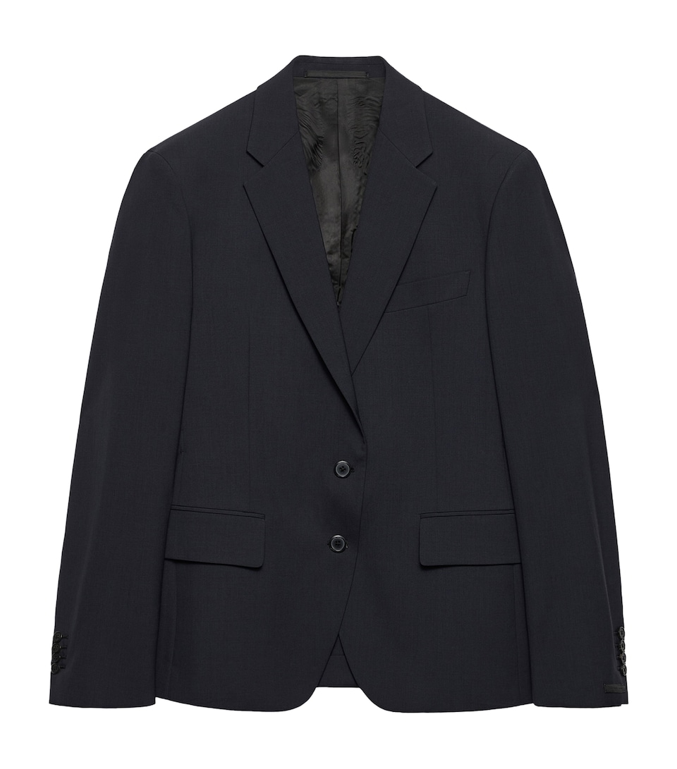 Prada Womens Wool Single-Breasted Blazer