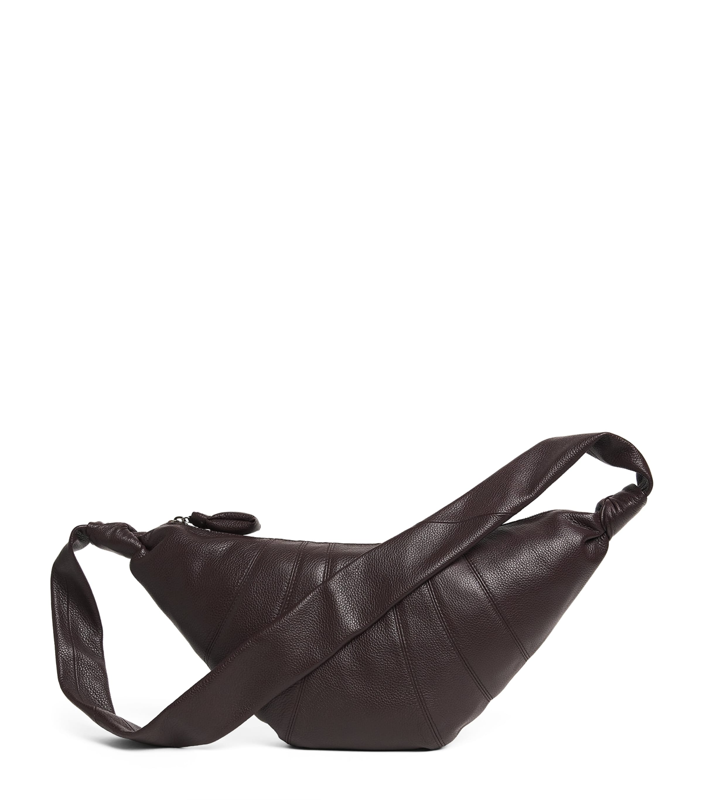 Lemaire Medium Leather Croissant Shoulder Bag Tiramisu