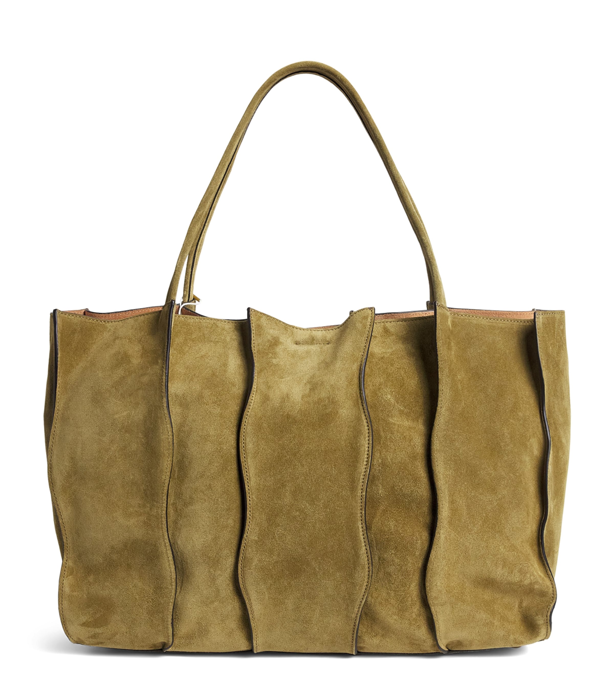 Ulla Johnson Suede Adria Tote Bag Olive