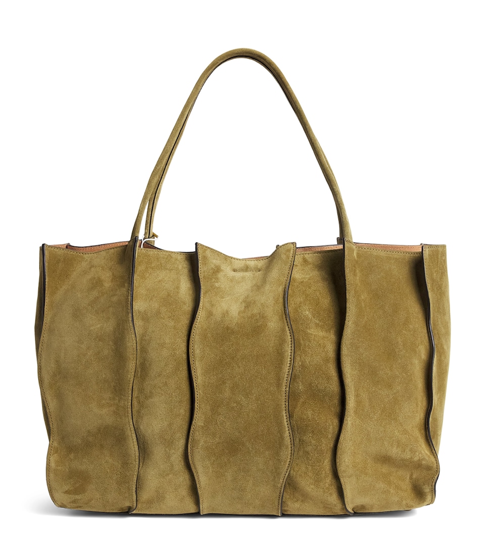 Ulla Johnson Suede Adria Tote Bag Olive