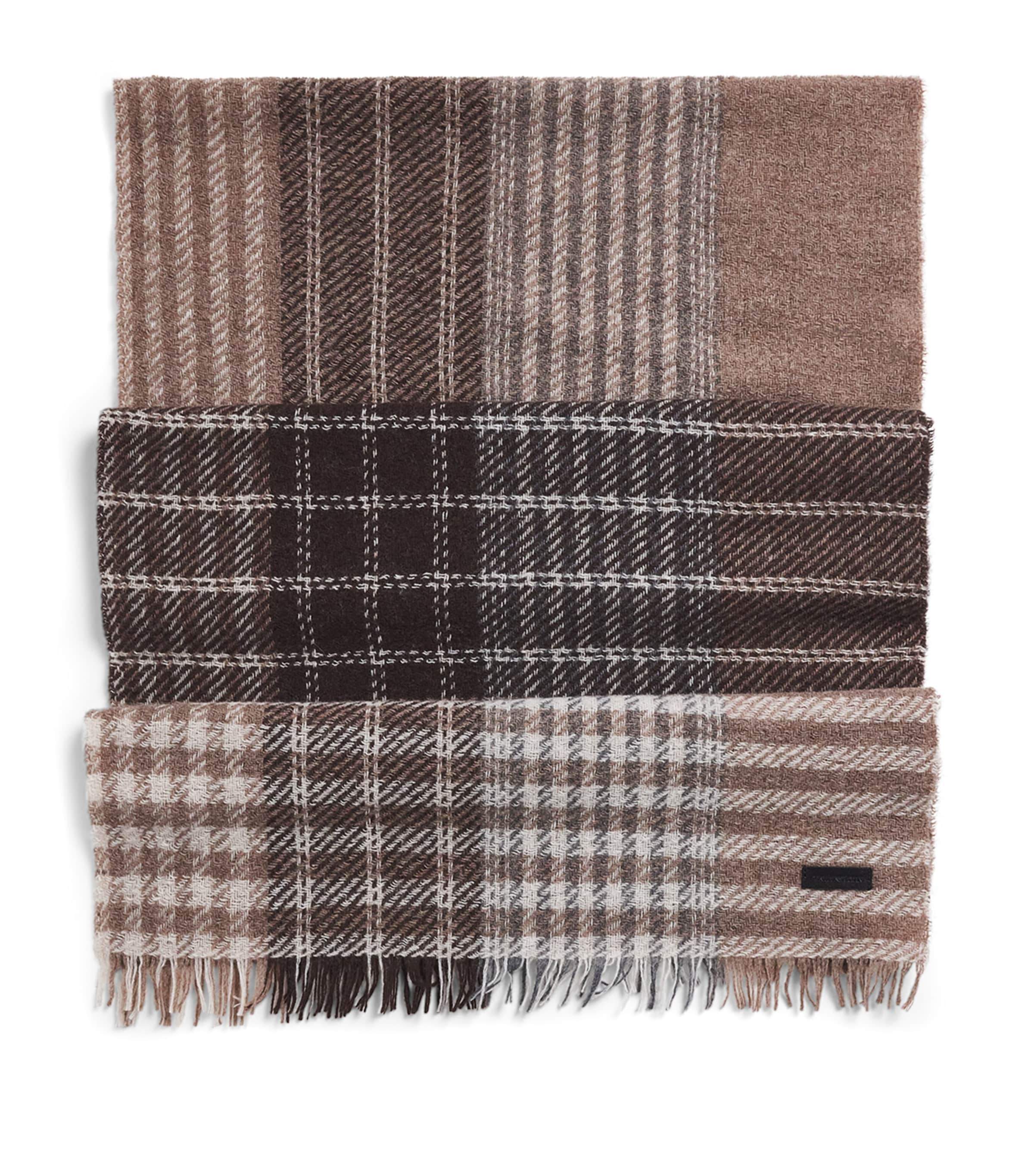 Wool-Blend Check Scarf