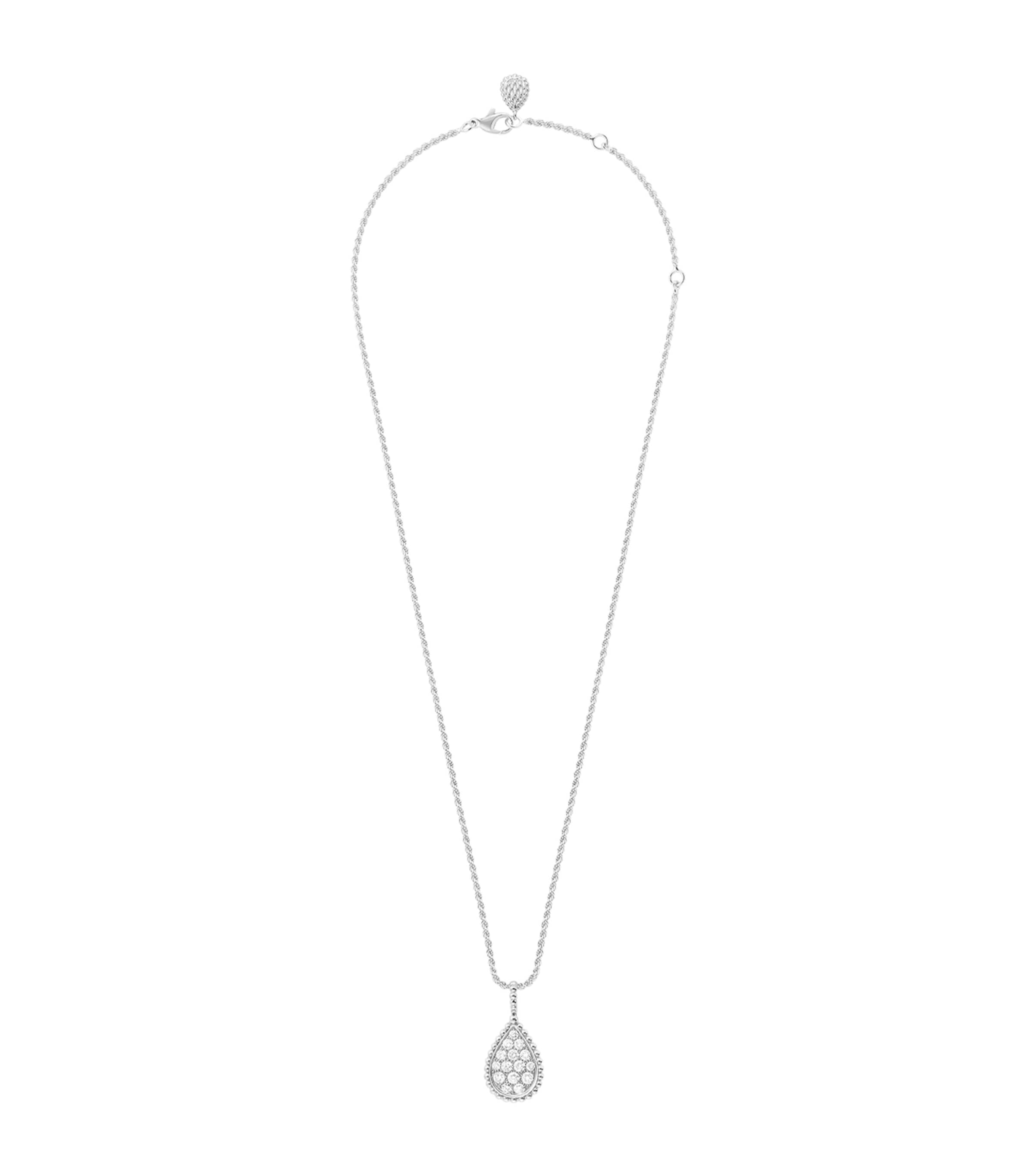 Medium White Gold and Diamond Serpent Bohème Motif Pendant