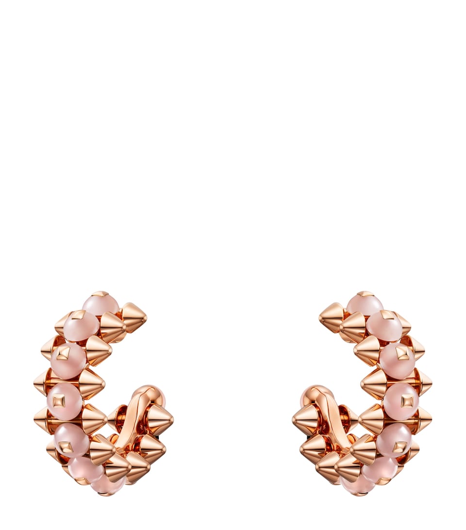 Rose Gold and Chalcedony Clash de Cartier Hoop Earrings