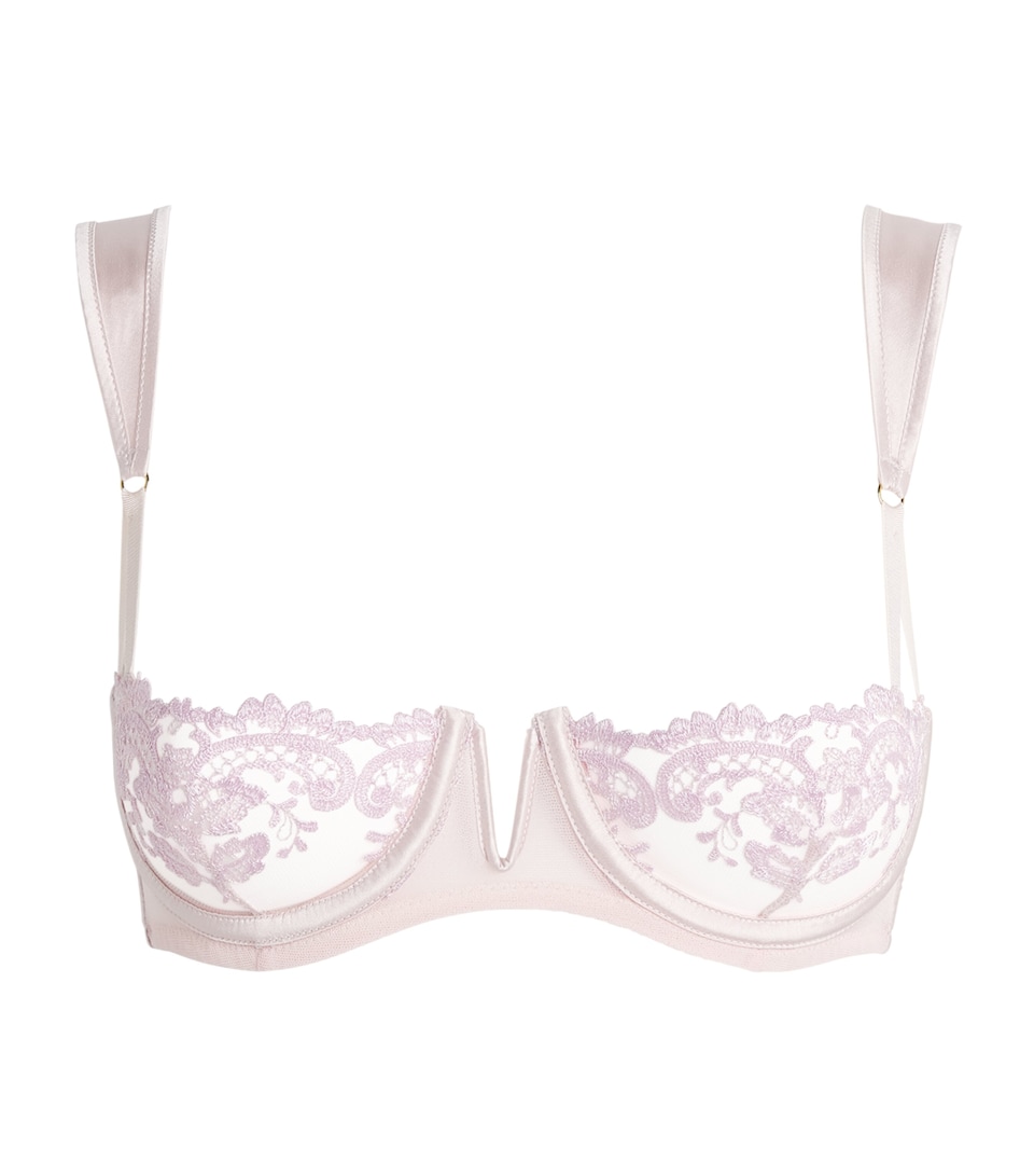 Kiki de Montparnasse Womens Lace Juliette Balconette Bra Blossom