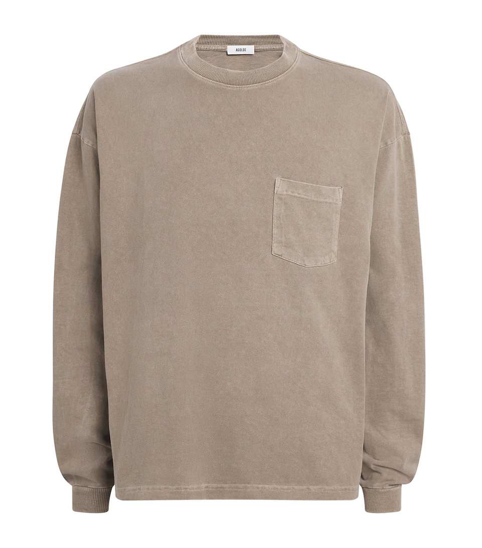 AGOLDE Mens Cotton Lucan Long-Sleeve T-Shirt Trail