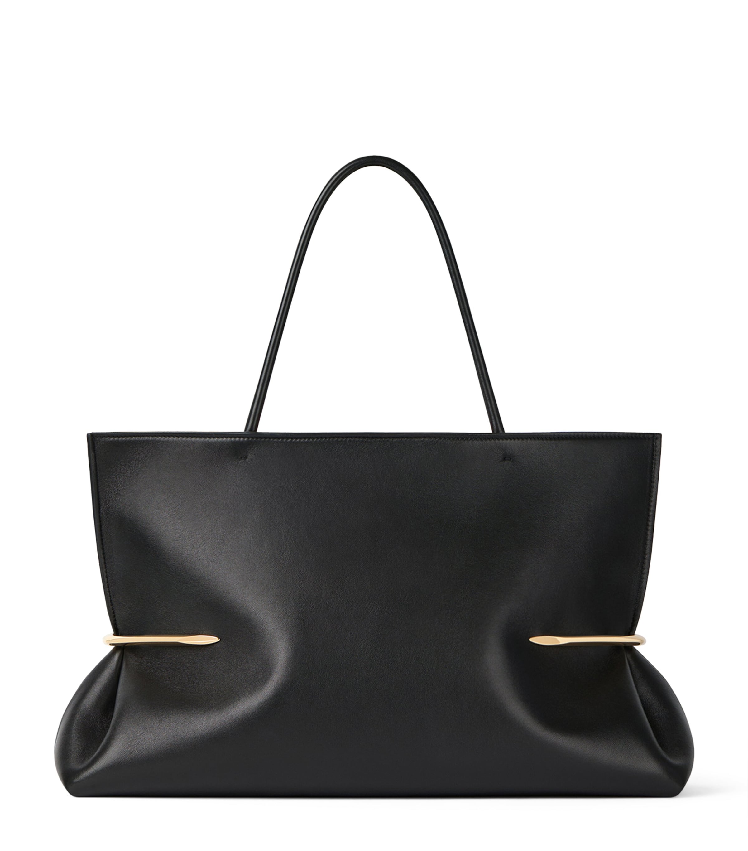 Leather Pinch East-West Tote Bag