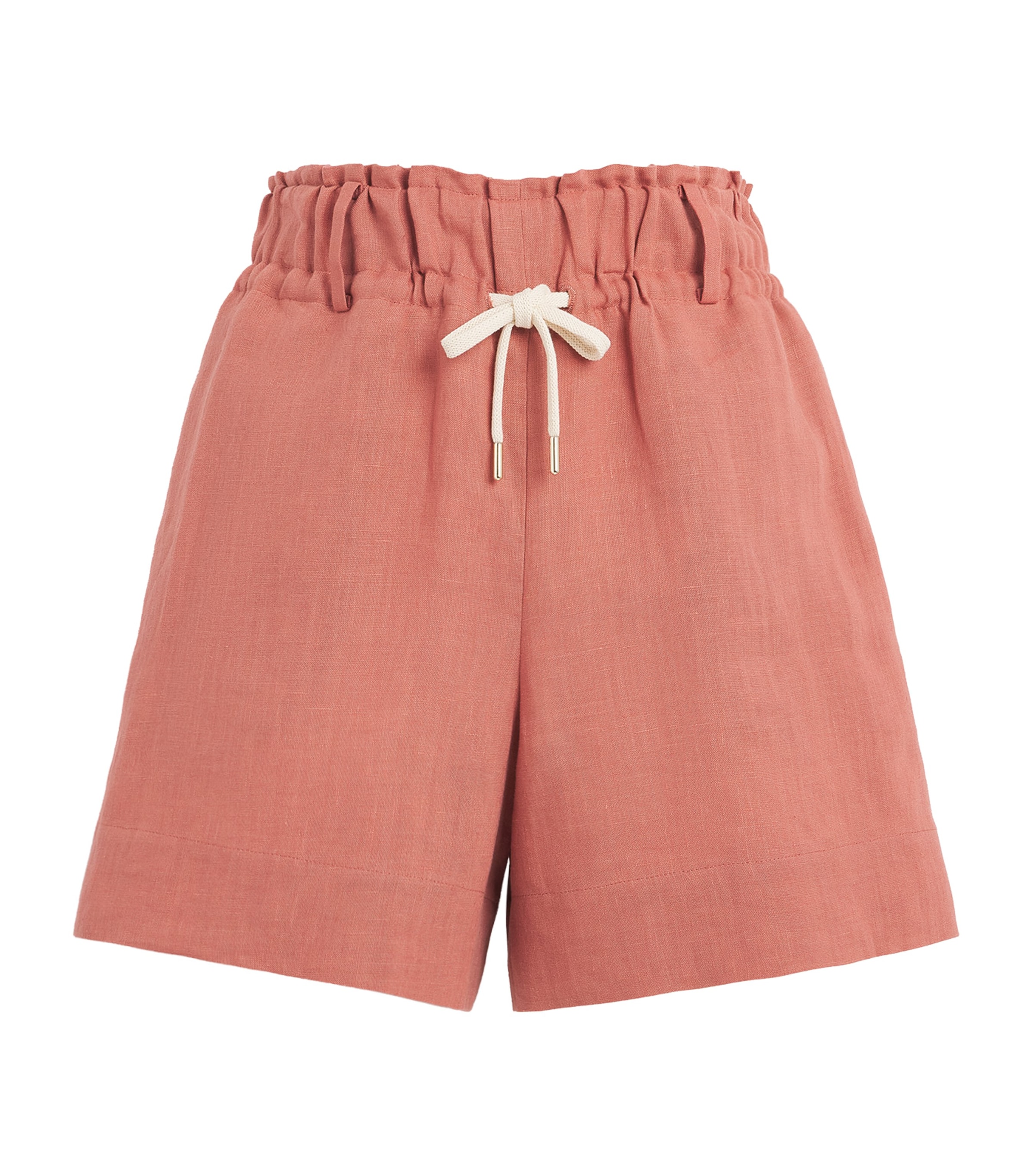 Eleventy Womens Linen Drawstring Shorts Lampone