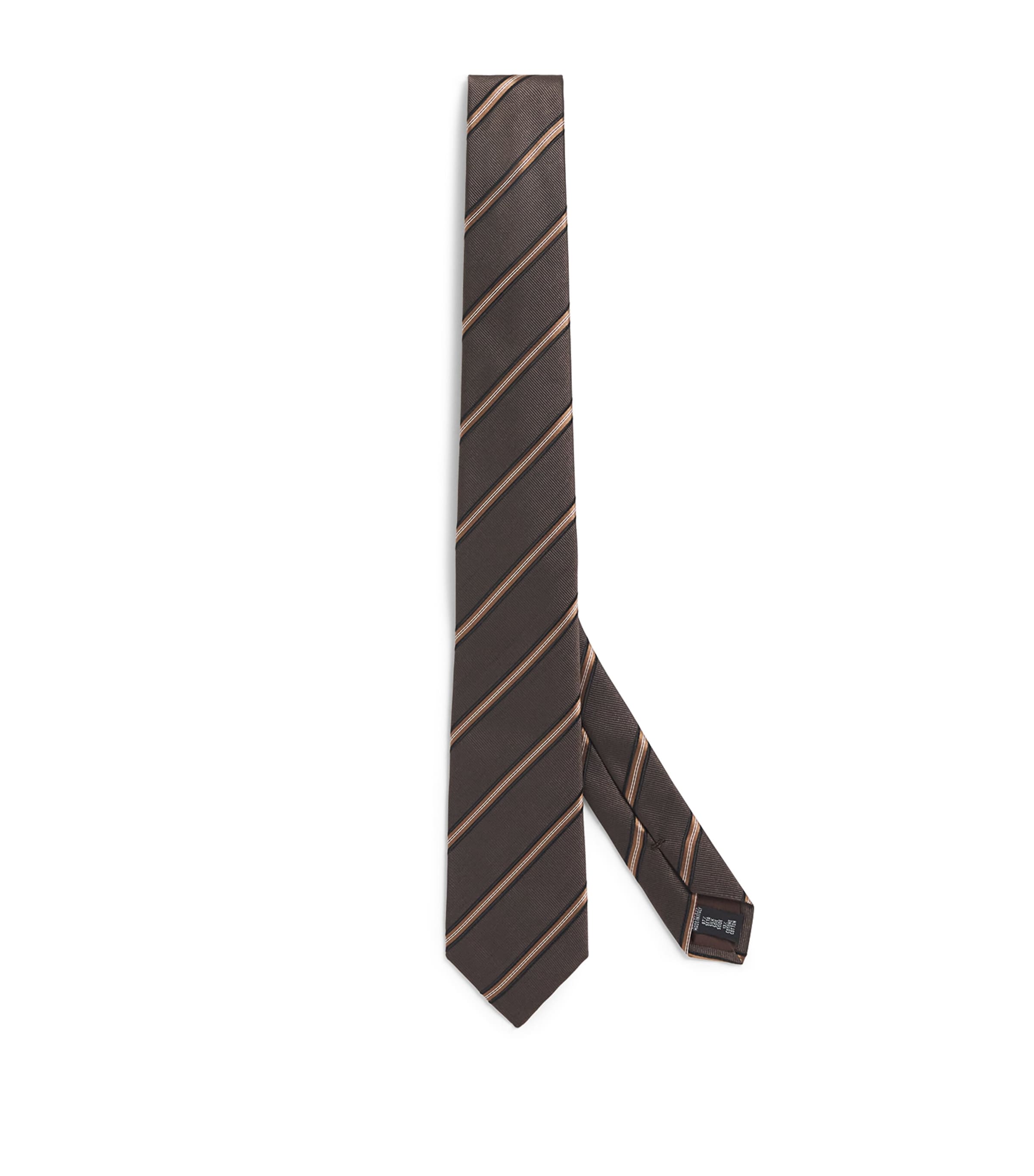 Saint Laurent Red Silk-Wool Jacquard Stripe Tie | Harrods US