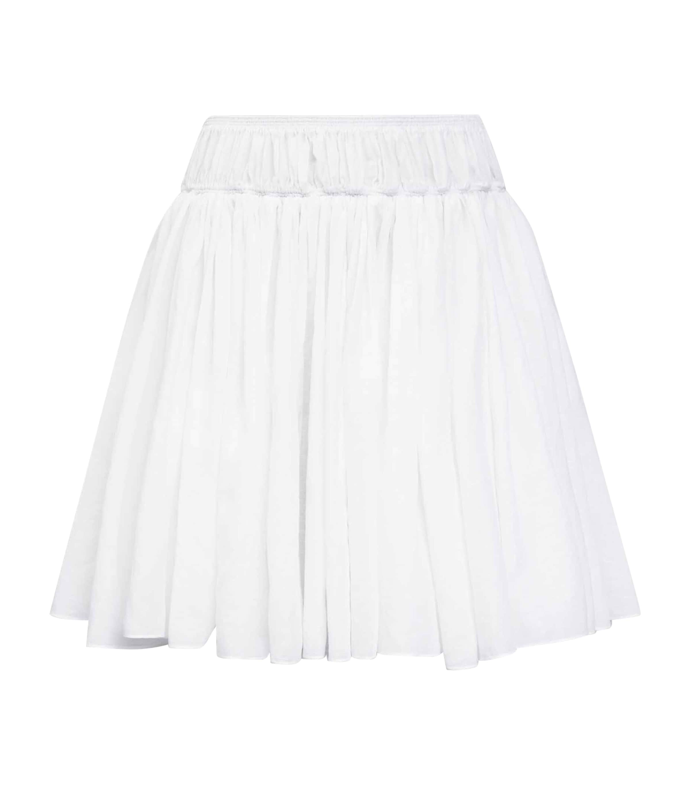 Cotton-Linen Ruffle Mini Skirt