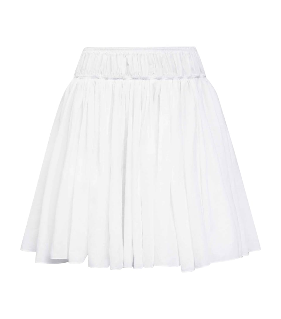 Cotton-Linen Ruffle Mini Skirt