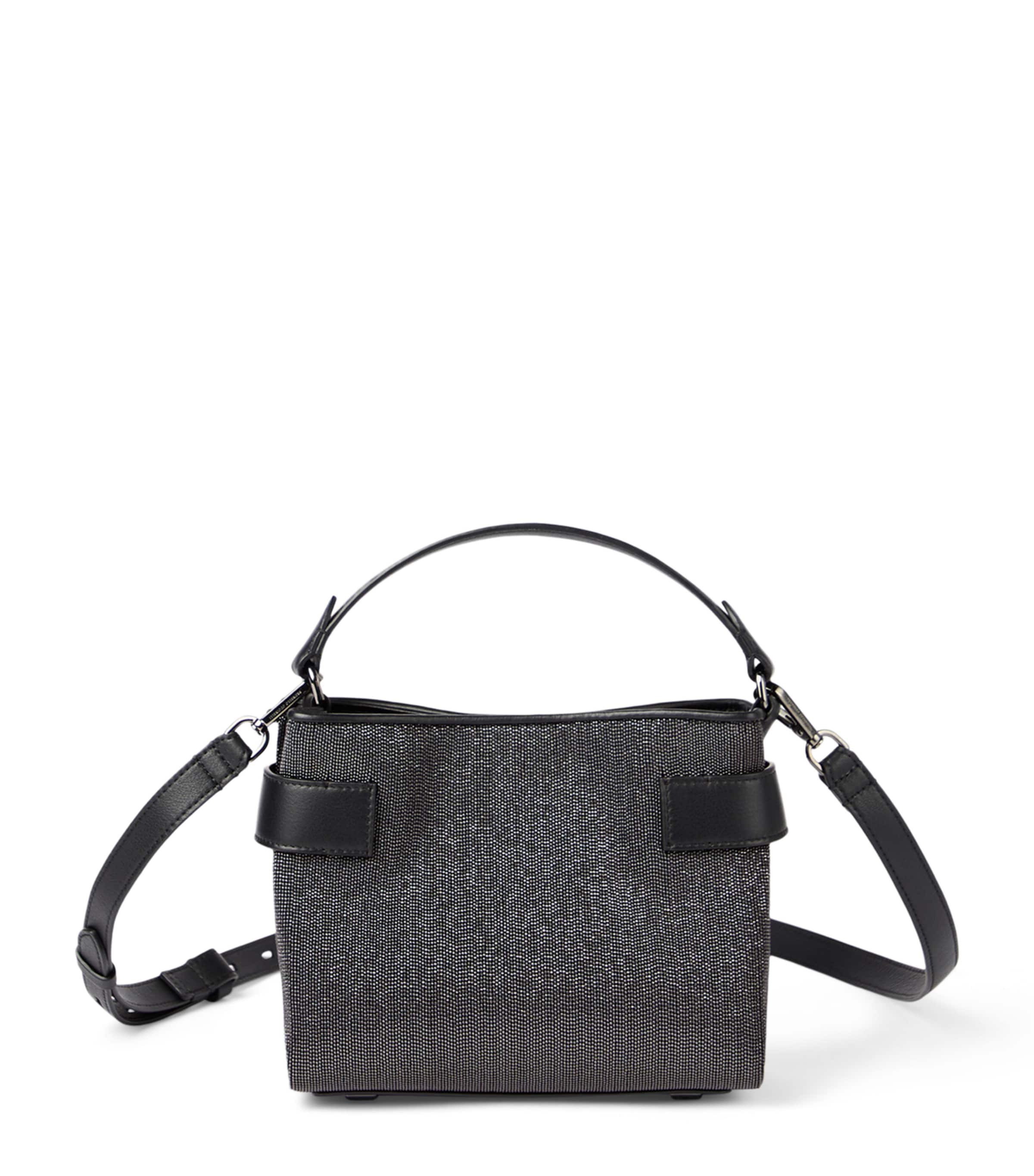 Brunello Cucinelli Small Monili Essence Top-Handle Bag Black