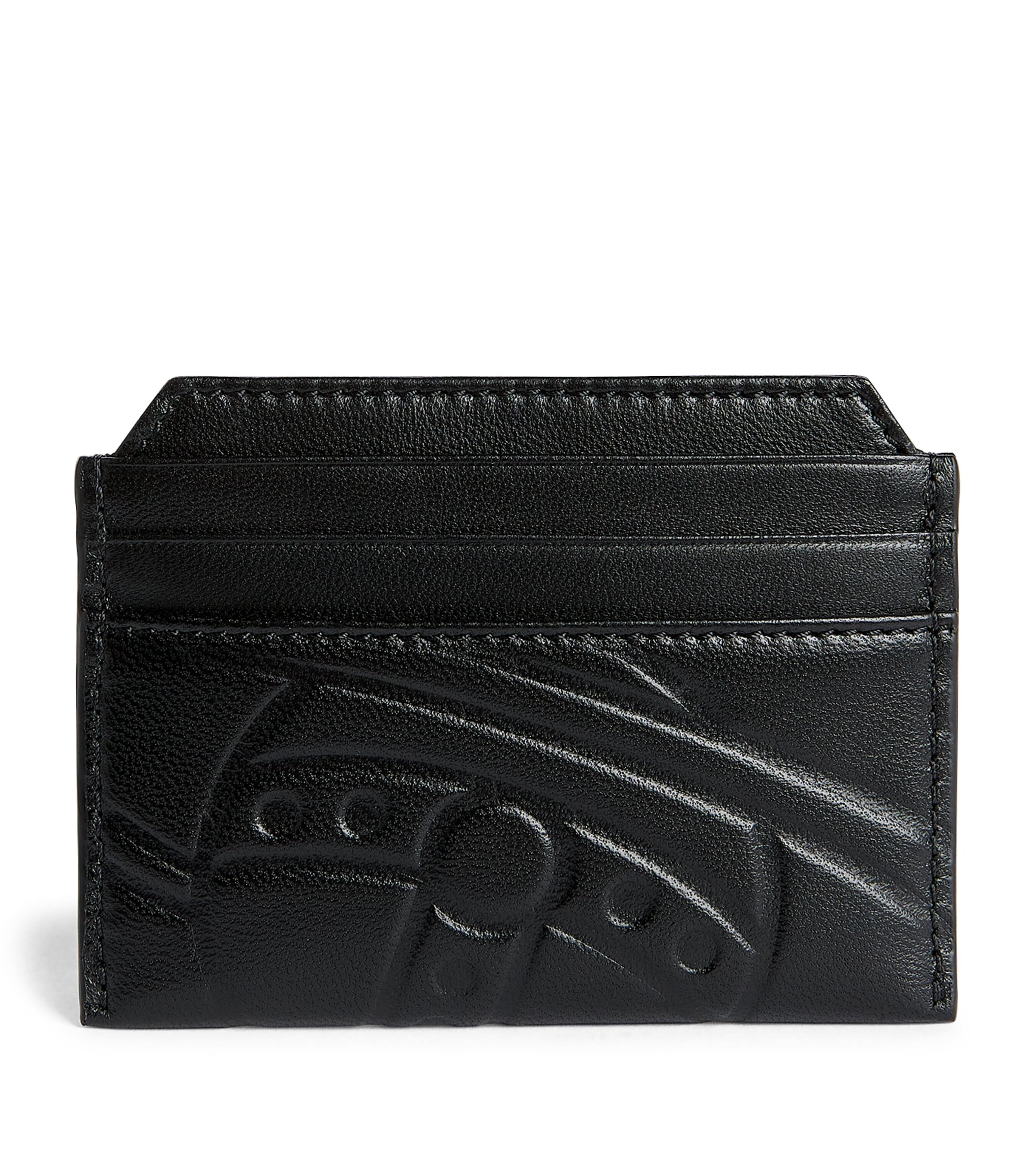 Vivienne Westwood Leather Orb Card Holder Black