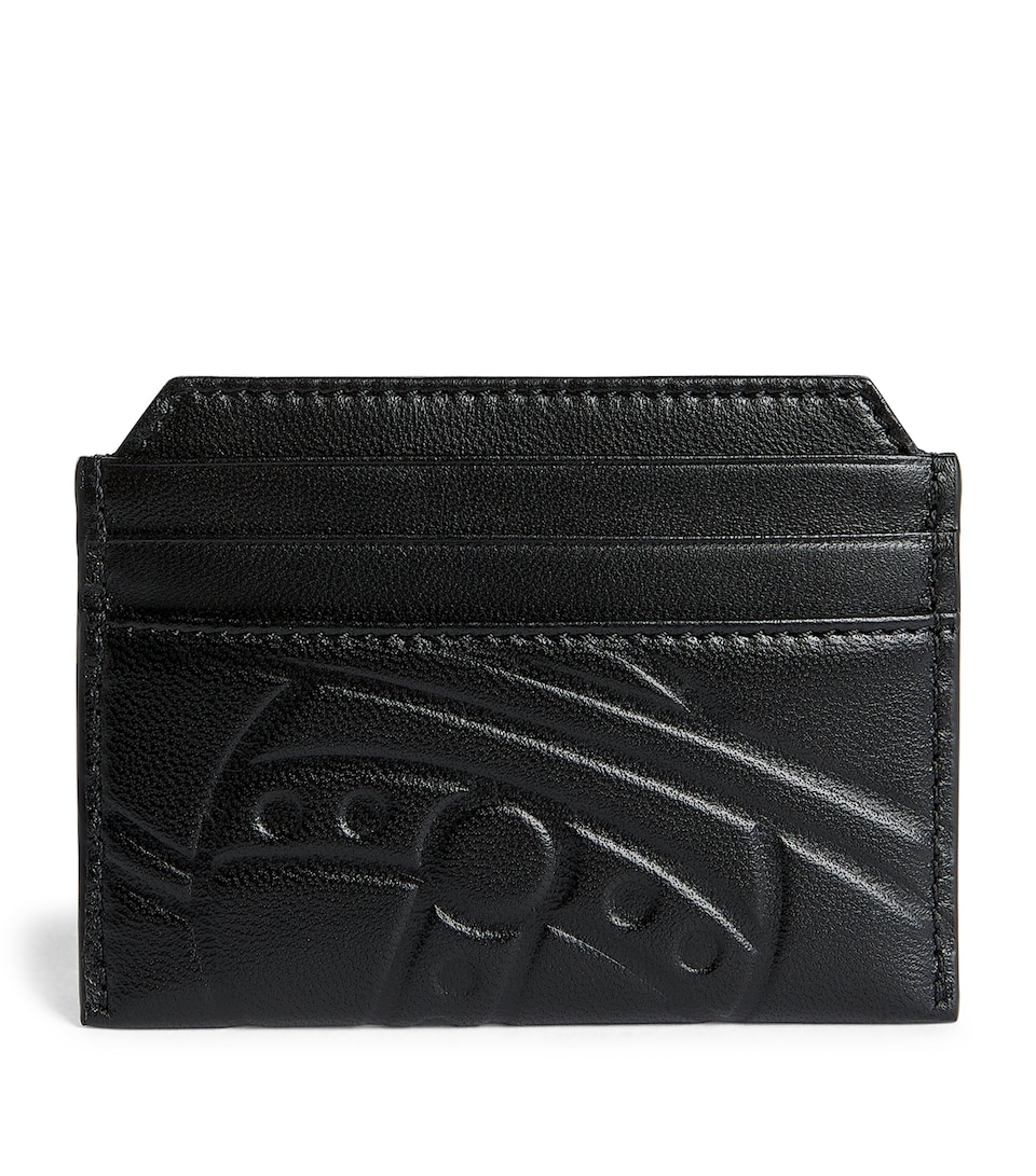 Vivienne Westwood Leather Orb Card Holder Black