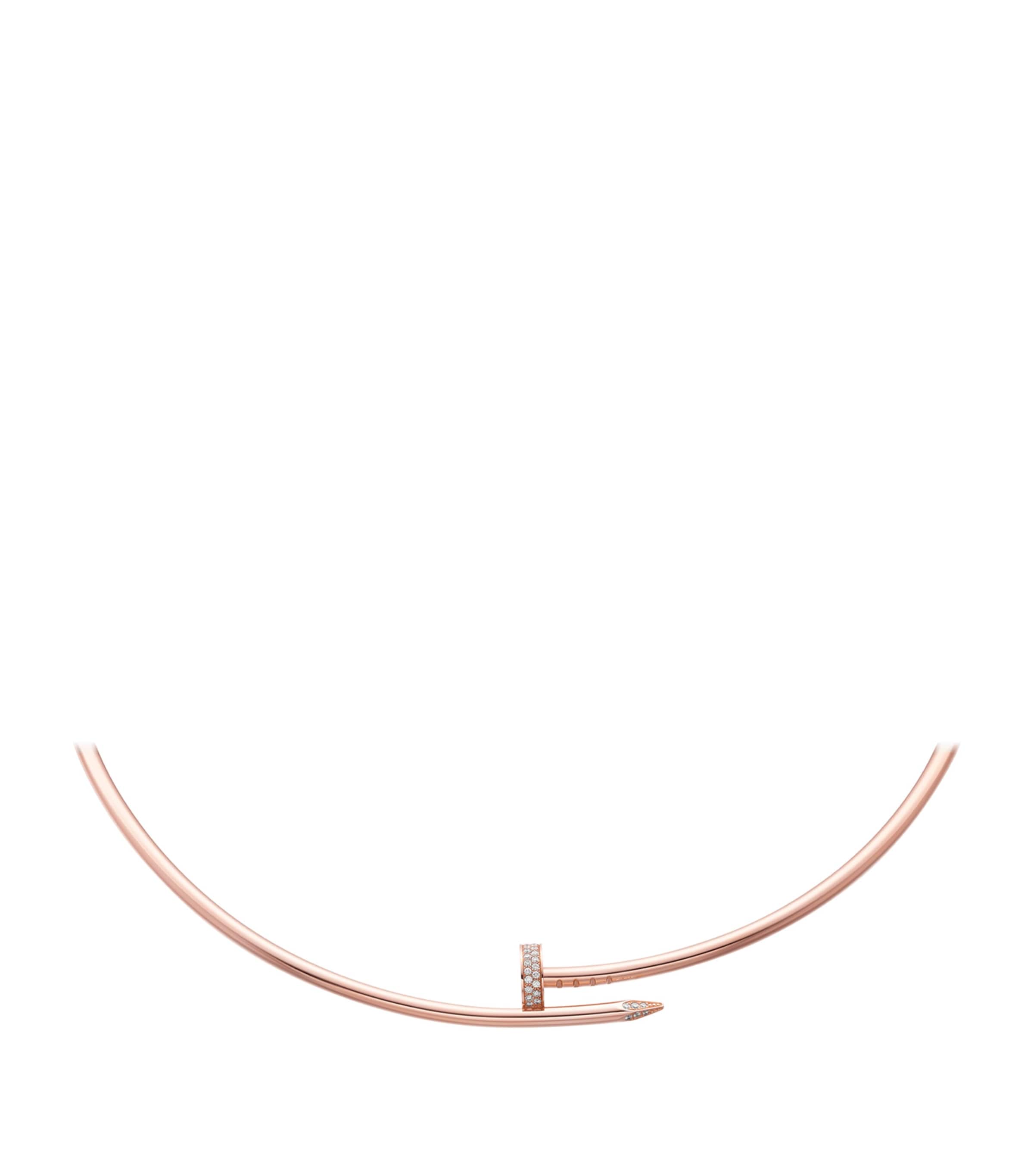 Cartier Rose Gold And Diamond Juste Un Clou Necklace Pink Gold
