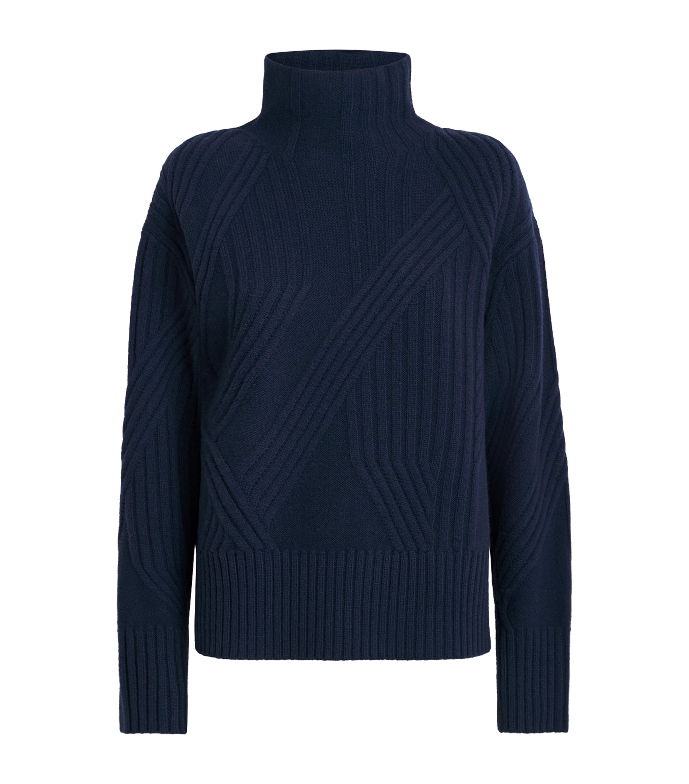 Joseph Womens Merino Wool Ribbed Isabel Sweater Abyss