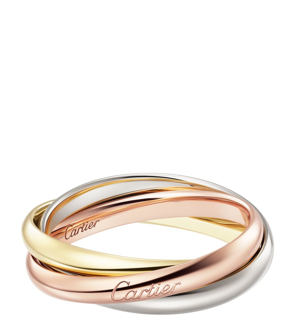 Cartier Small White, Yellow and Rose Gold Trinity Ring Mixed Gold