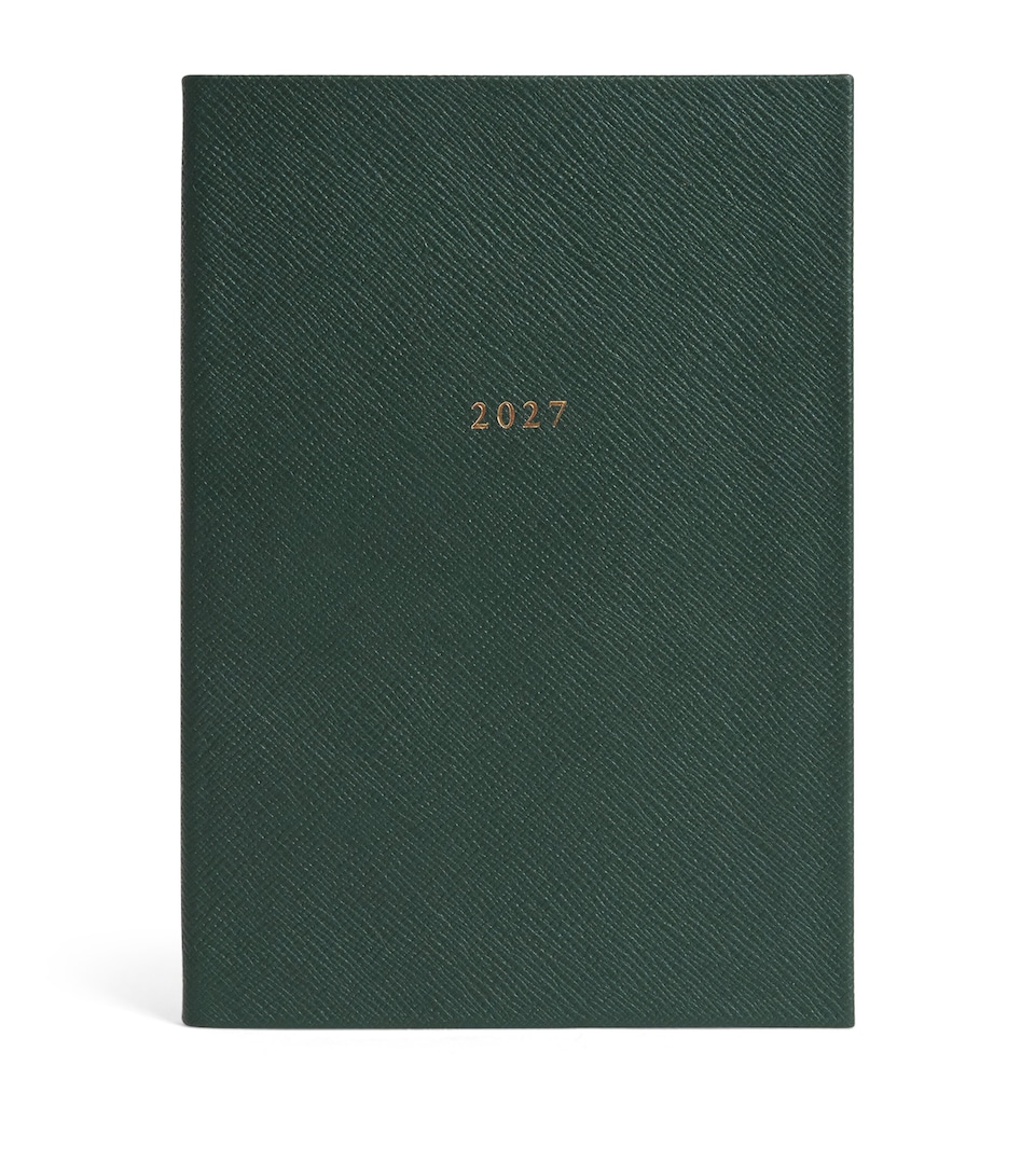 Harrods Leather A5 2027 Diary Green