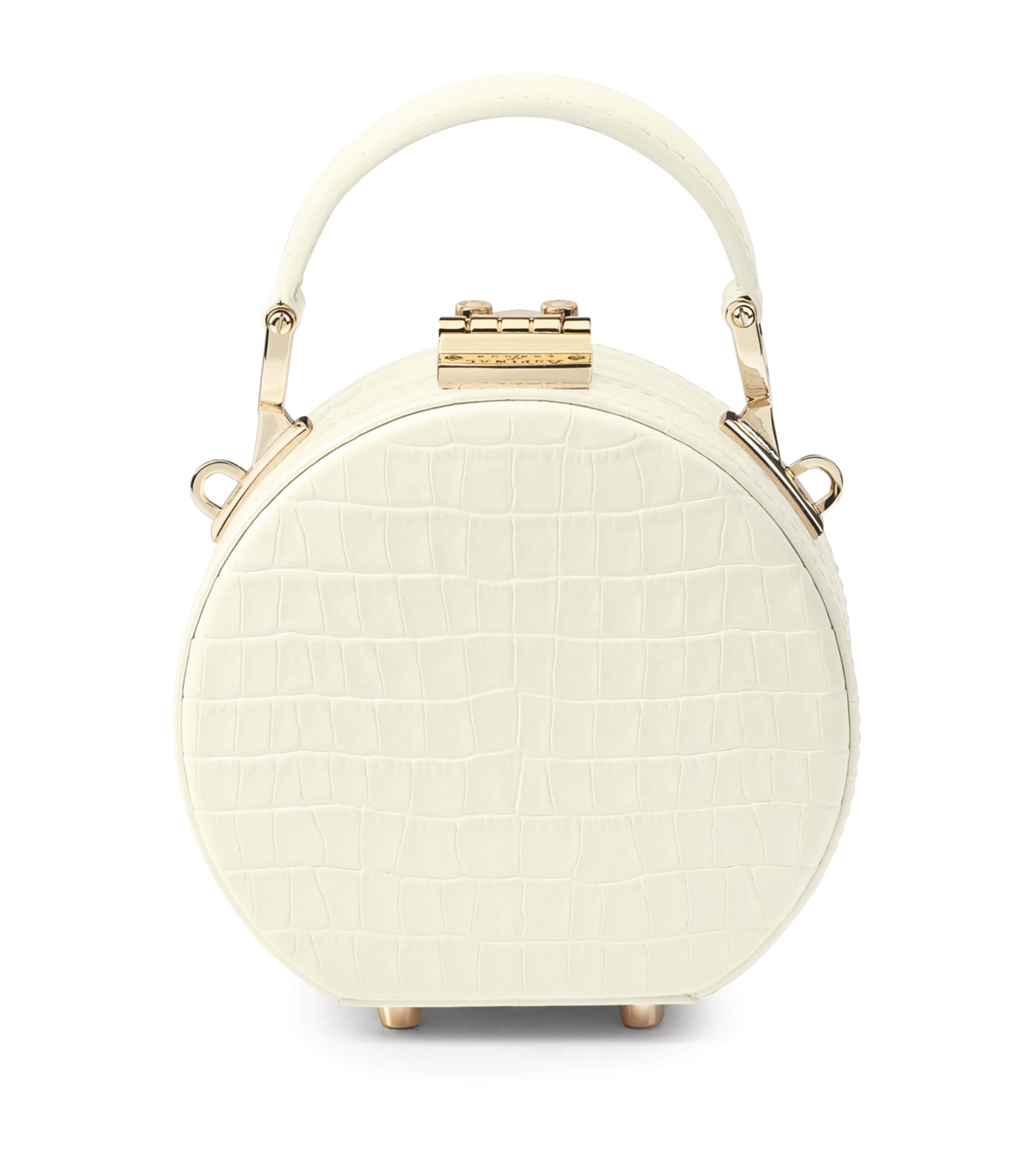 Aspinal Of London Micro Hat Box Bag Ivory