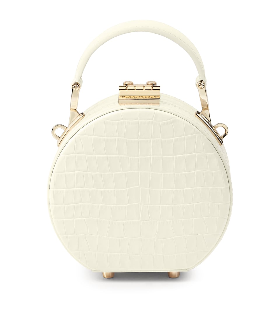 Aspinal Of London Micro Hat Box Bag Ivory