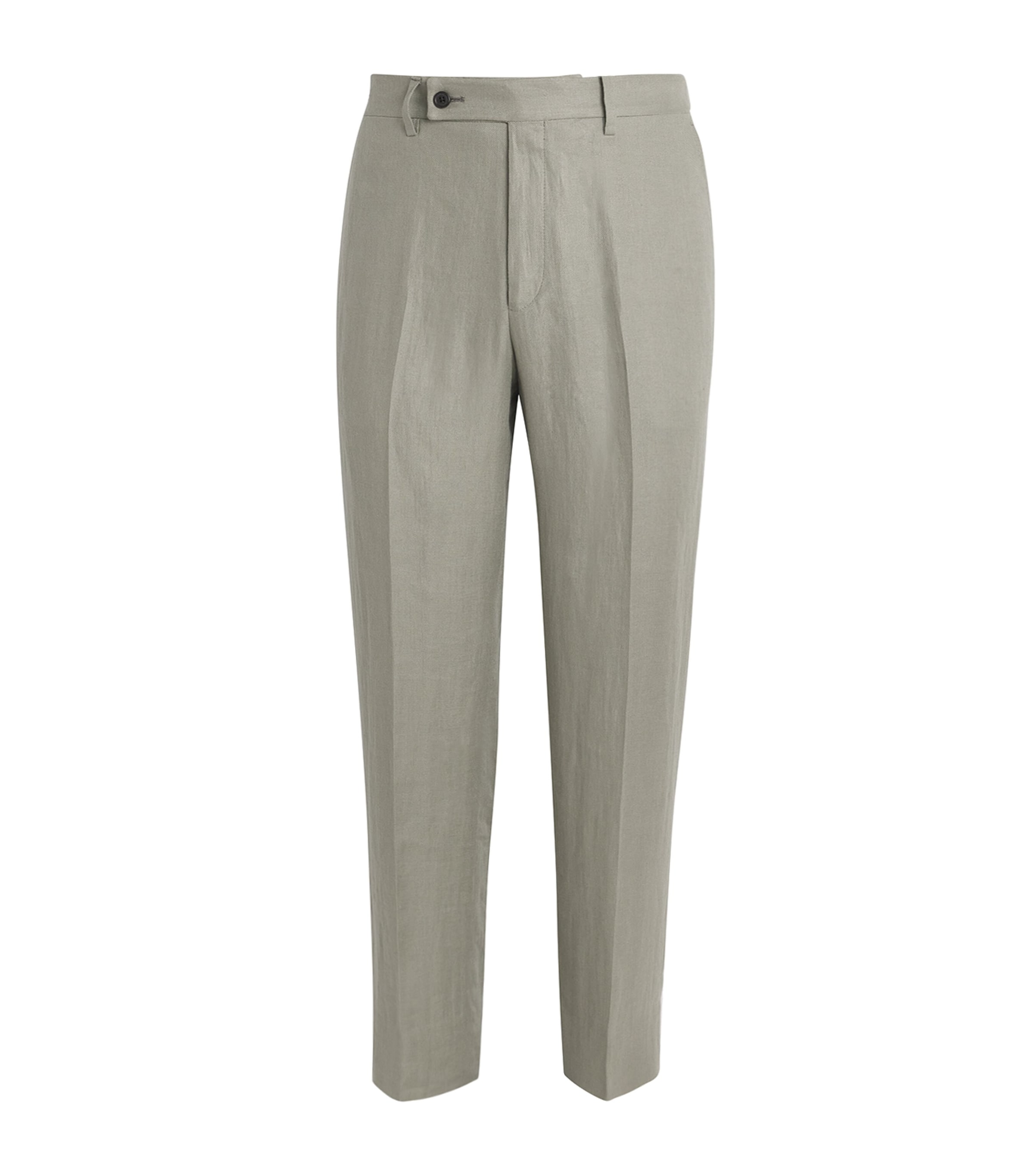 Virgin Wool-Linen Tailored Trousers