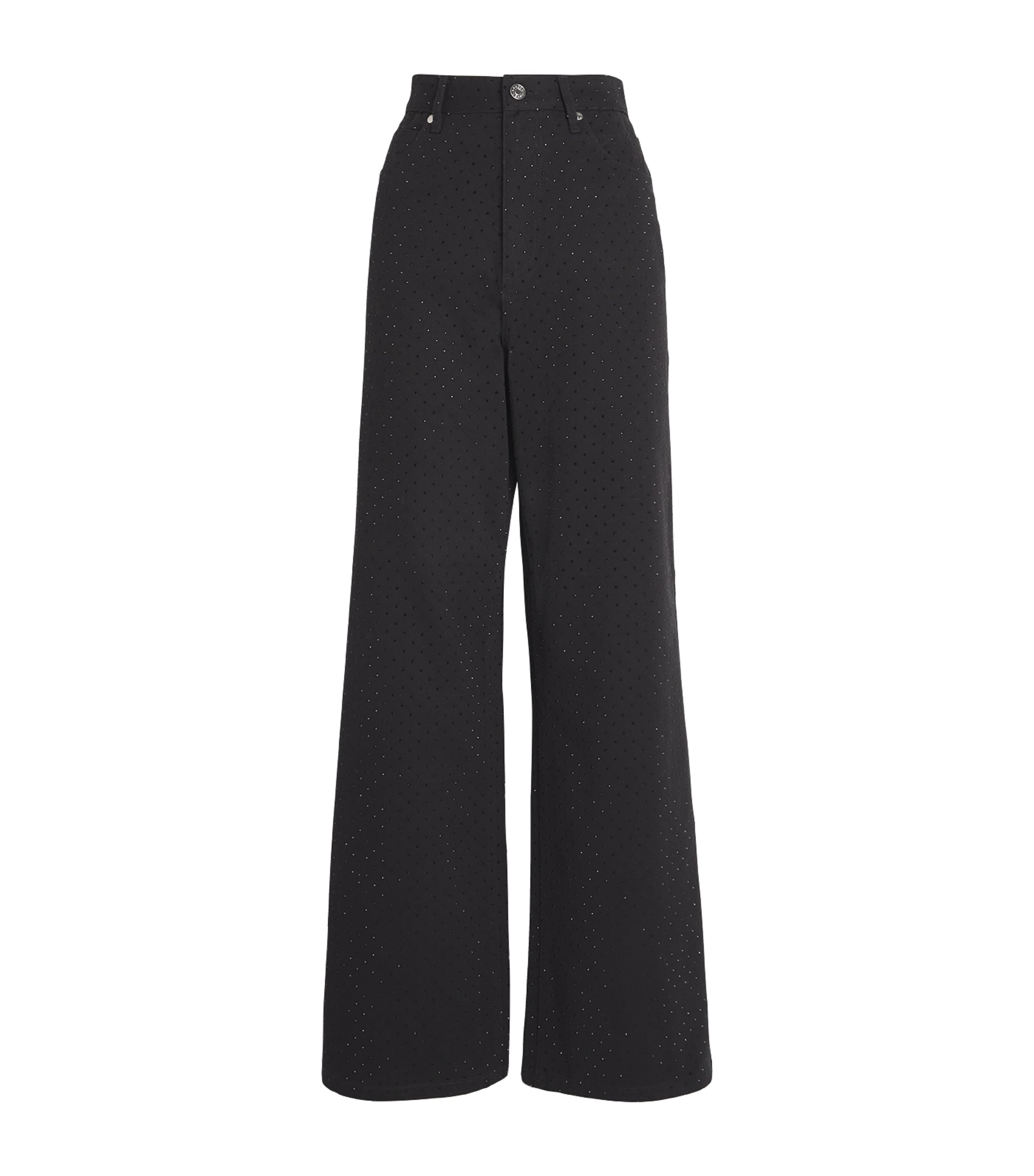 Embellished Wide-Leg Jeans