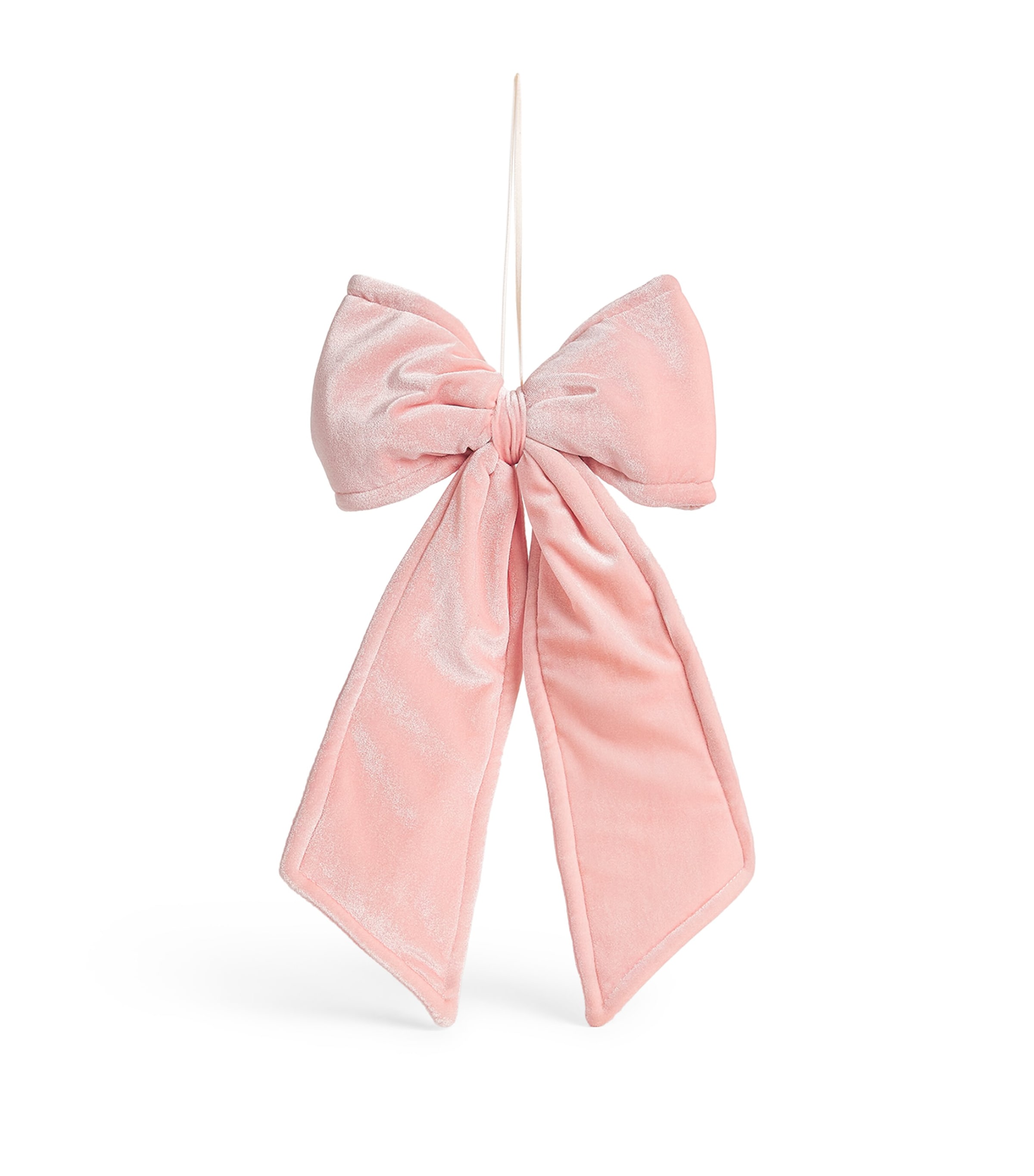 Luxury Garland Large Velvet Bow Tree Decoration Blush Pink