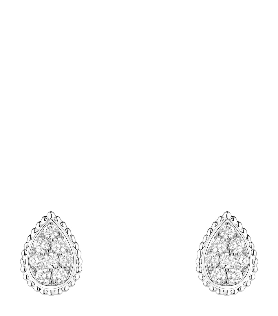 White Gold Serpent Boheme Earrings