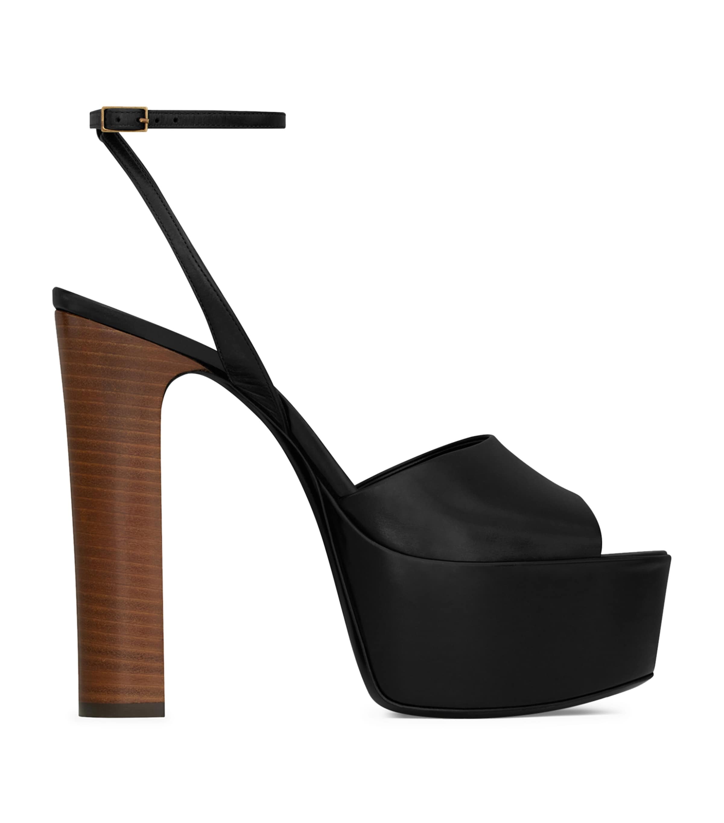 「SAINT LAURENT」BOOGIE プラットフォームミュール Saint Laurent Satin Boogie Platform Mules 110 | Harrods US