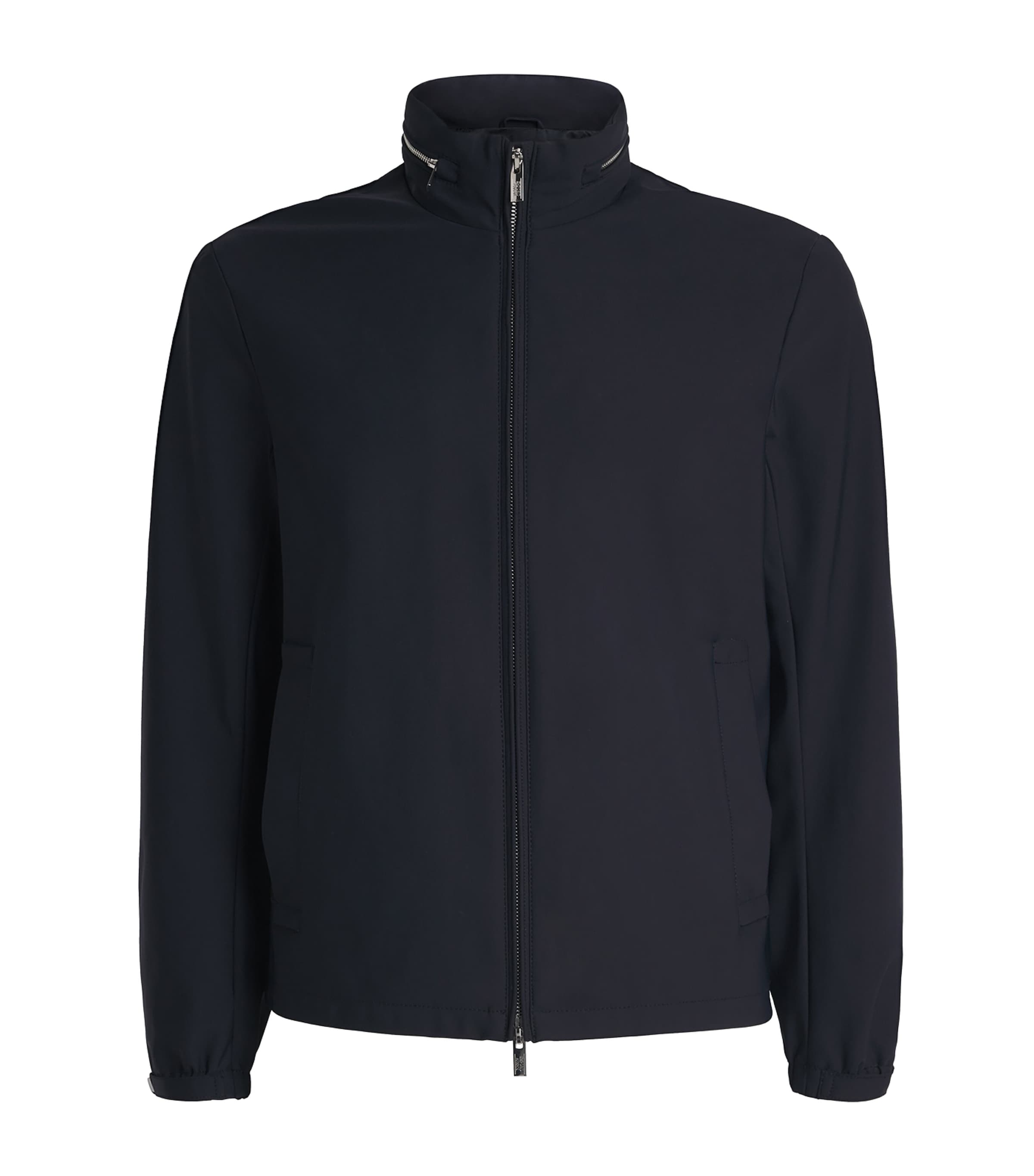 【新品】EMPORIO ARMANIブルゾン Emporio Armani Black Technical Fabric Blouson Jacket | Harrods US