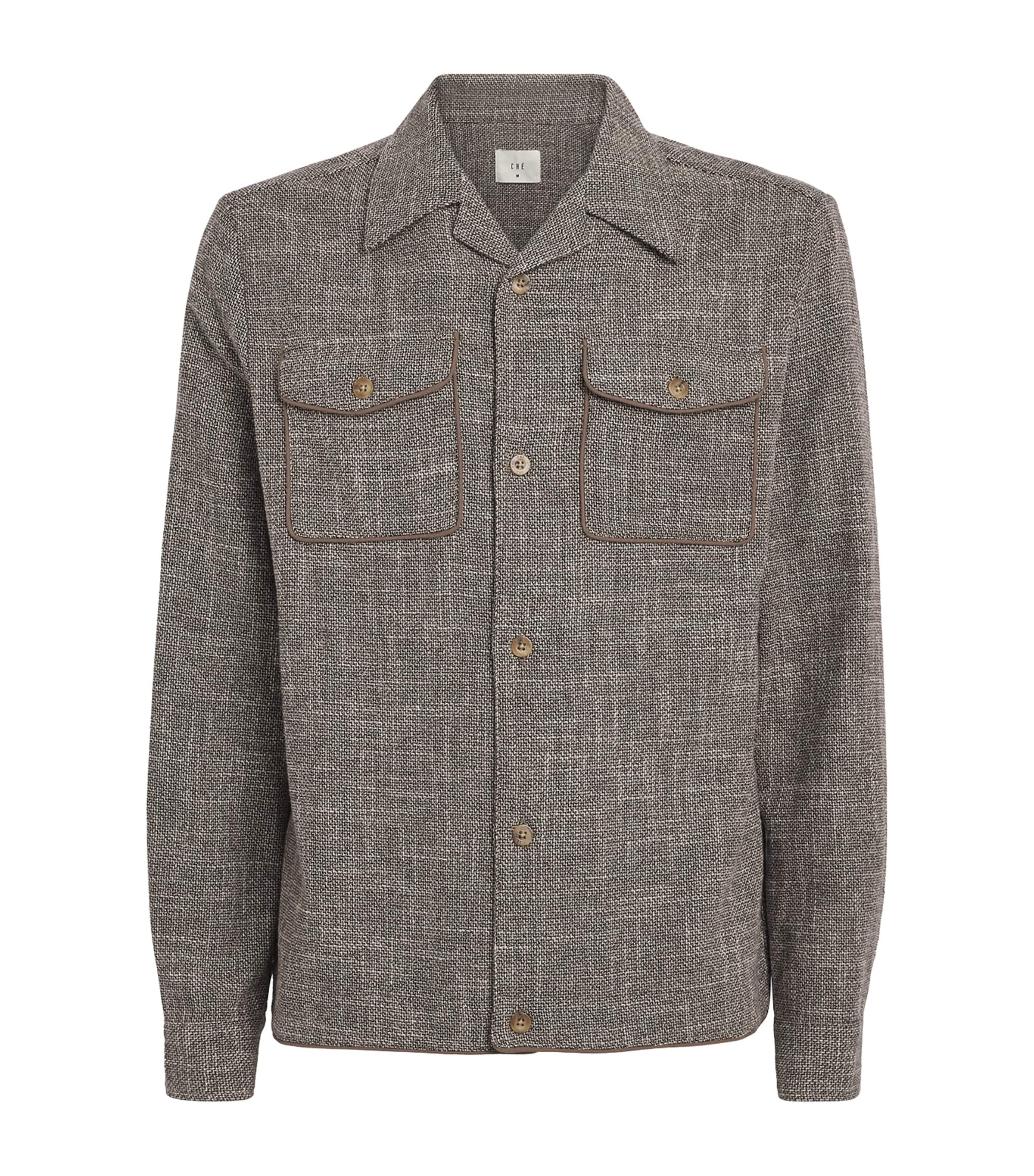 CHÉ Mens Cotton-Blend Redford Shirt Light Brown