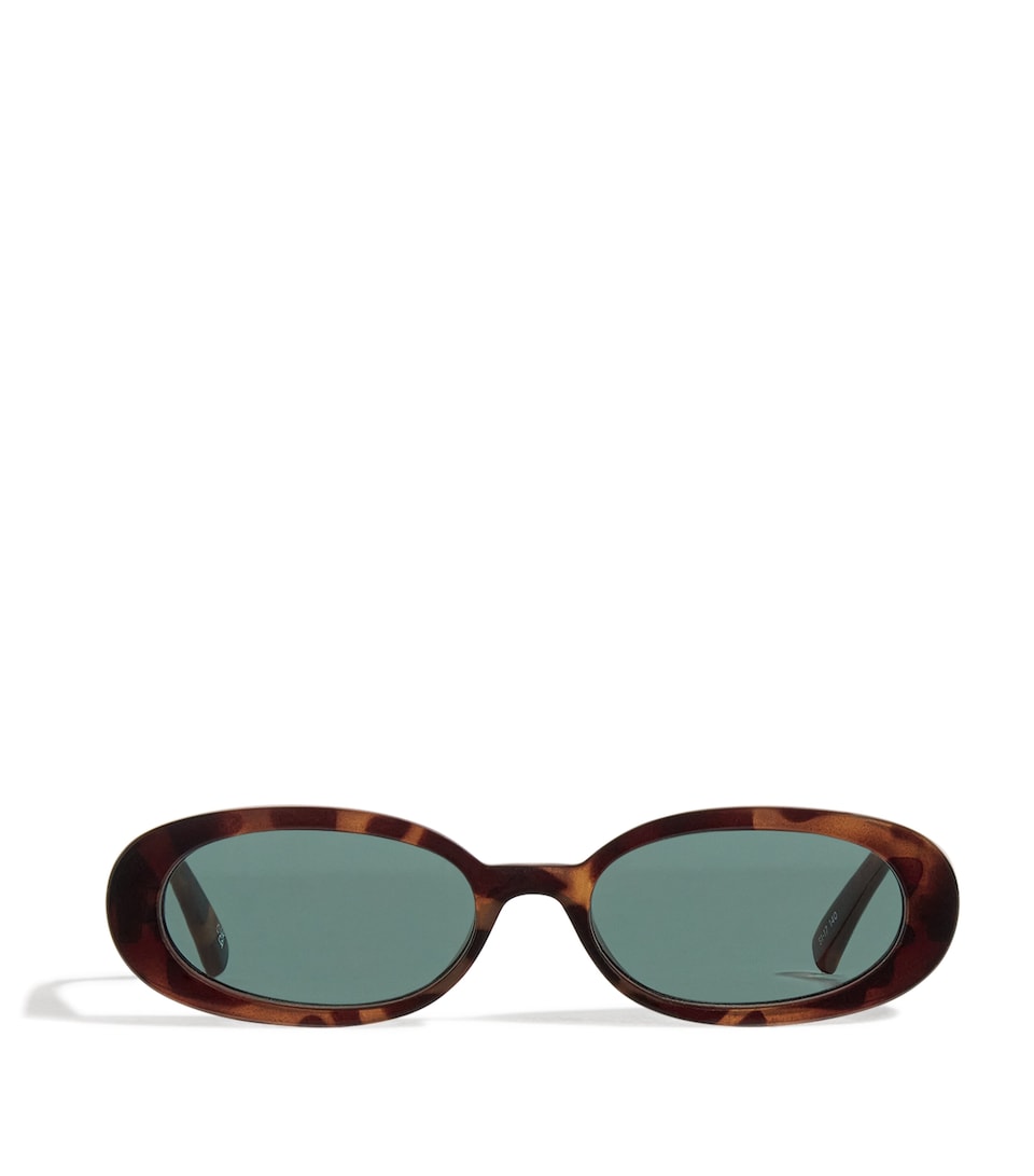 Le Specs Oval Outta Love Sunglasses Tort