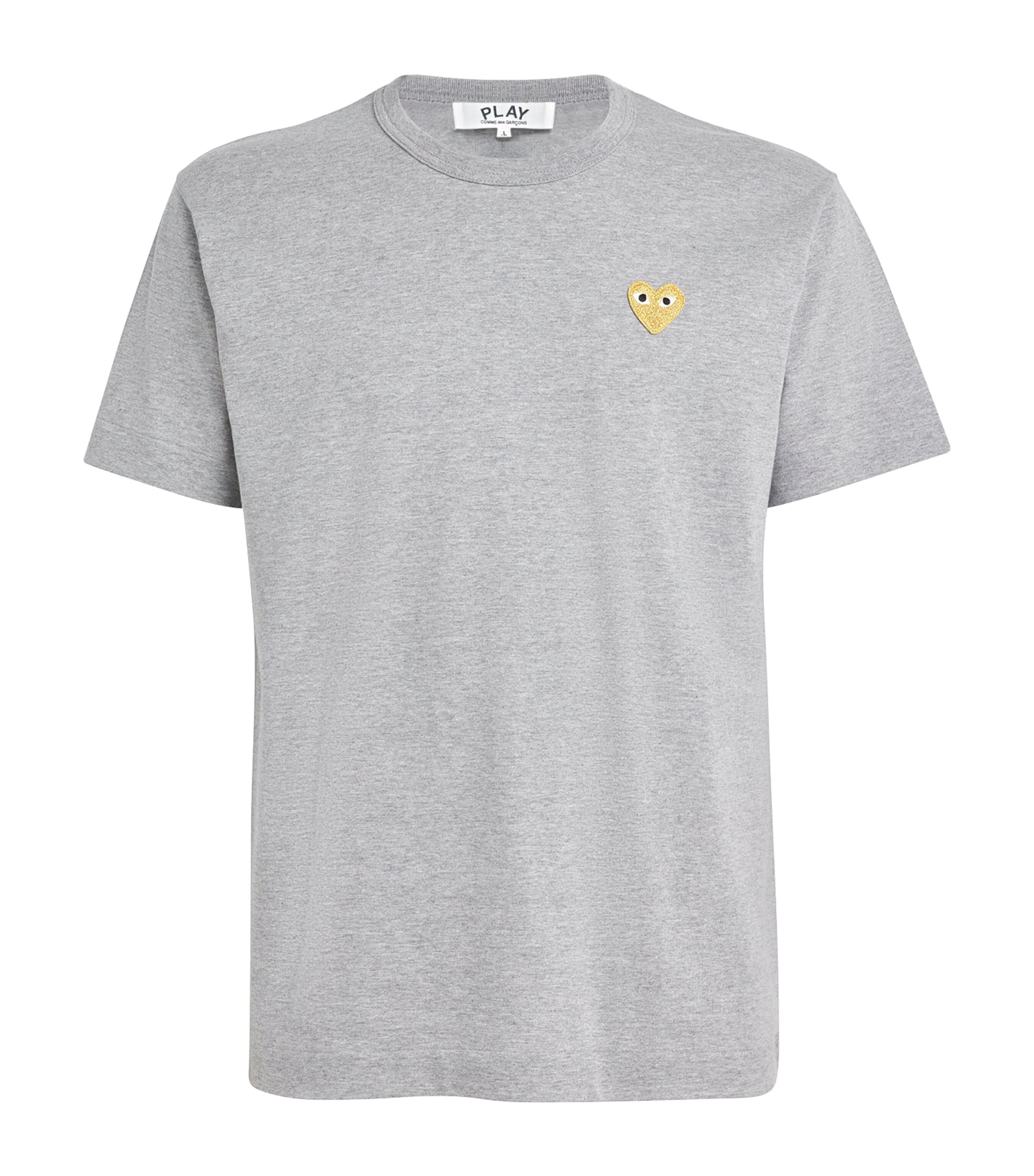 Comme Des Garçons Play Mens Heart Logo T-Shirt Grey