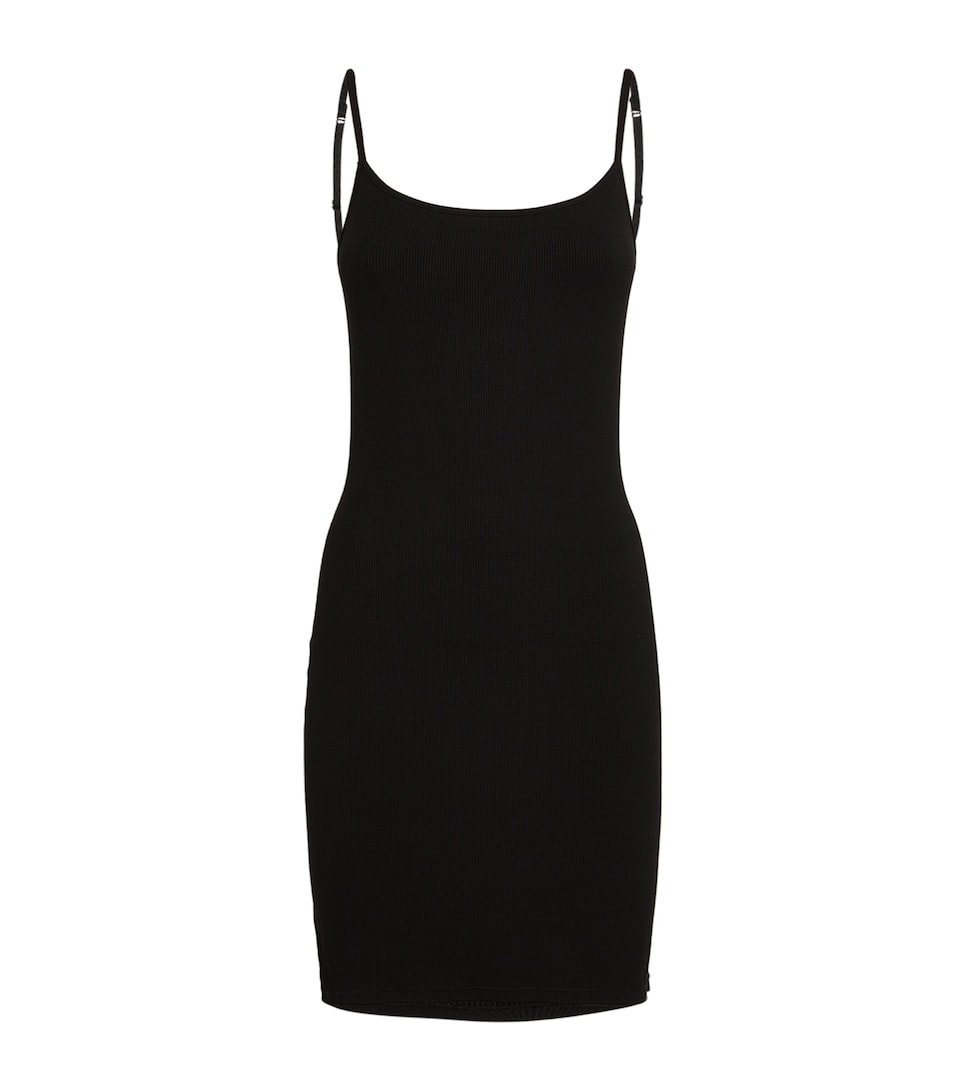 Skims Womens Soft Lounge Slip Mini Dress Onyx