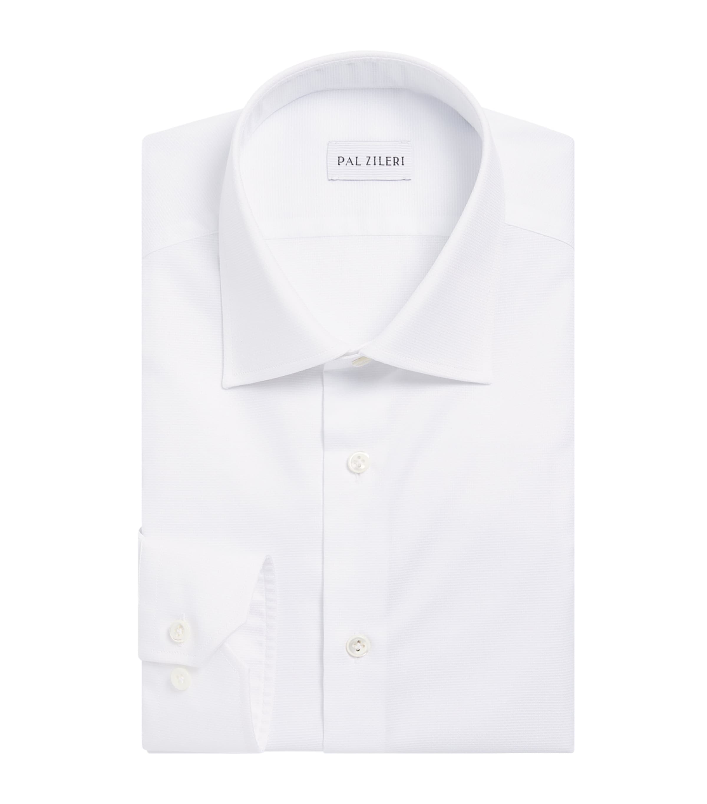 Pal Zileri Mens Cotton Milano Collar Shirt White