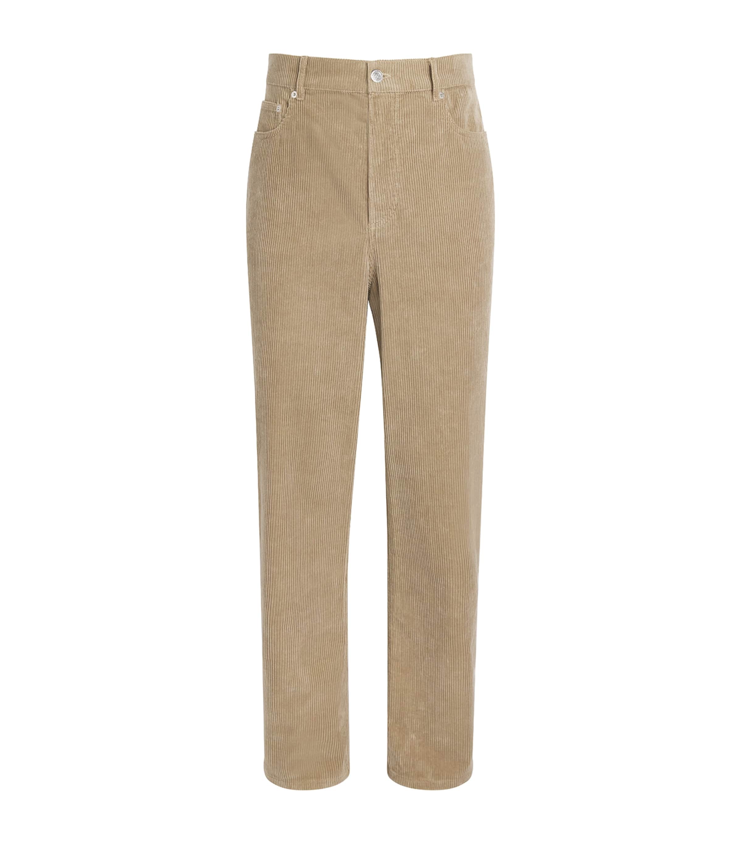 A.P.C. Mens Corduroy Fairfax Straight Jeans Baa Beige