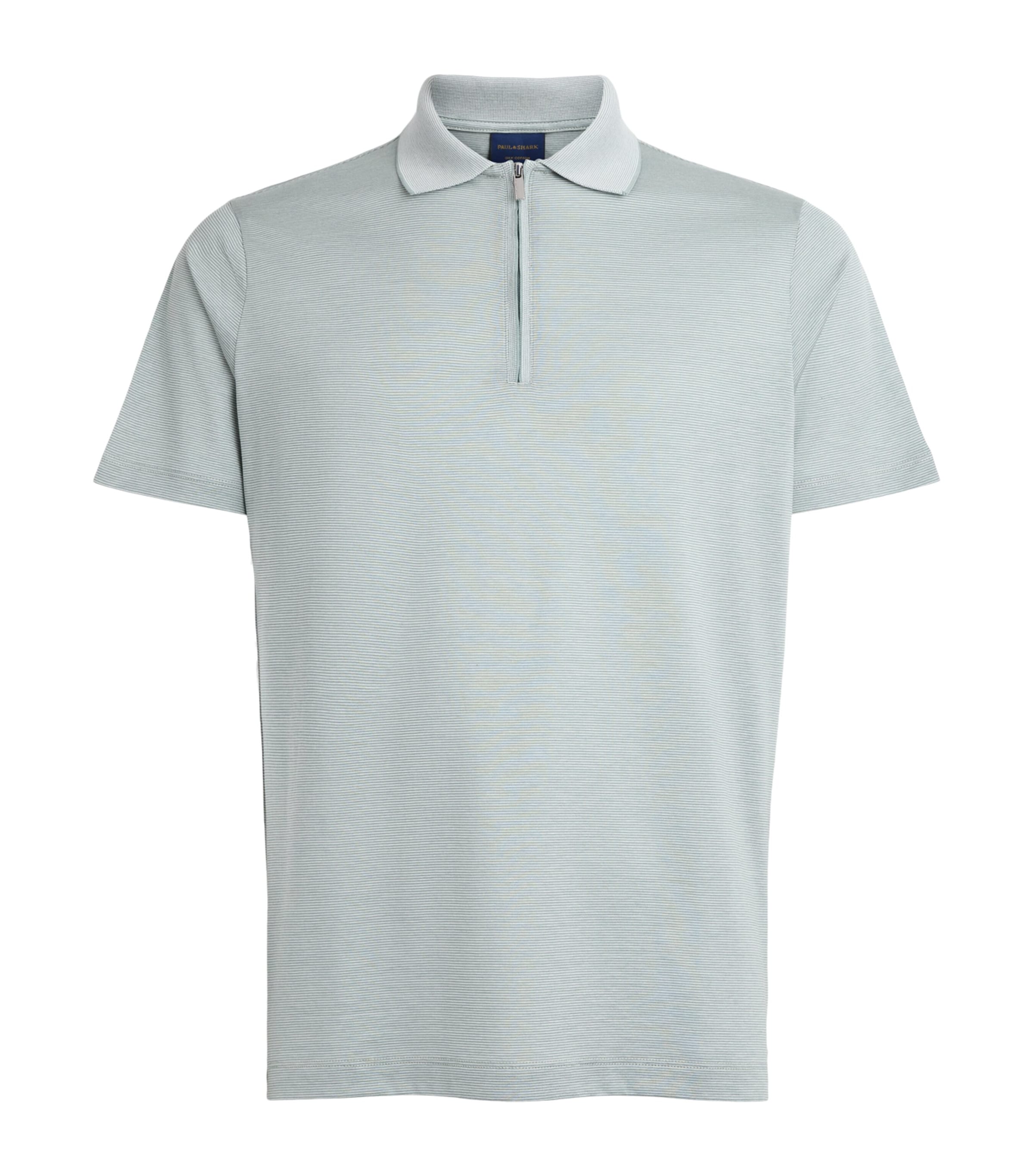 Paul & Shark Mens Cotton-Silk Stripe Polo Shirt Green