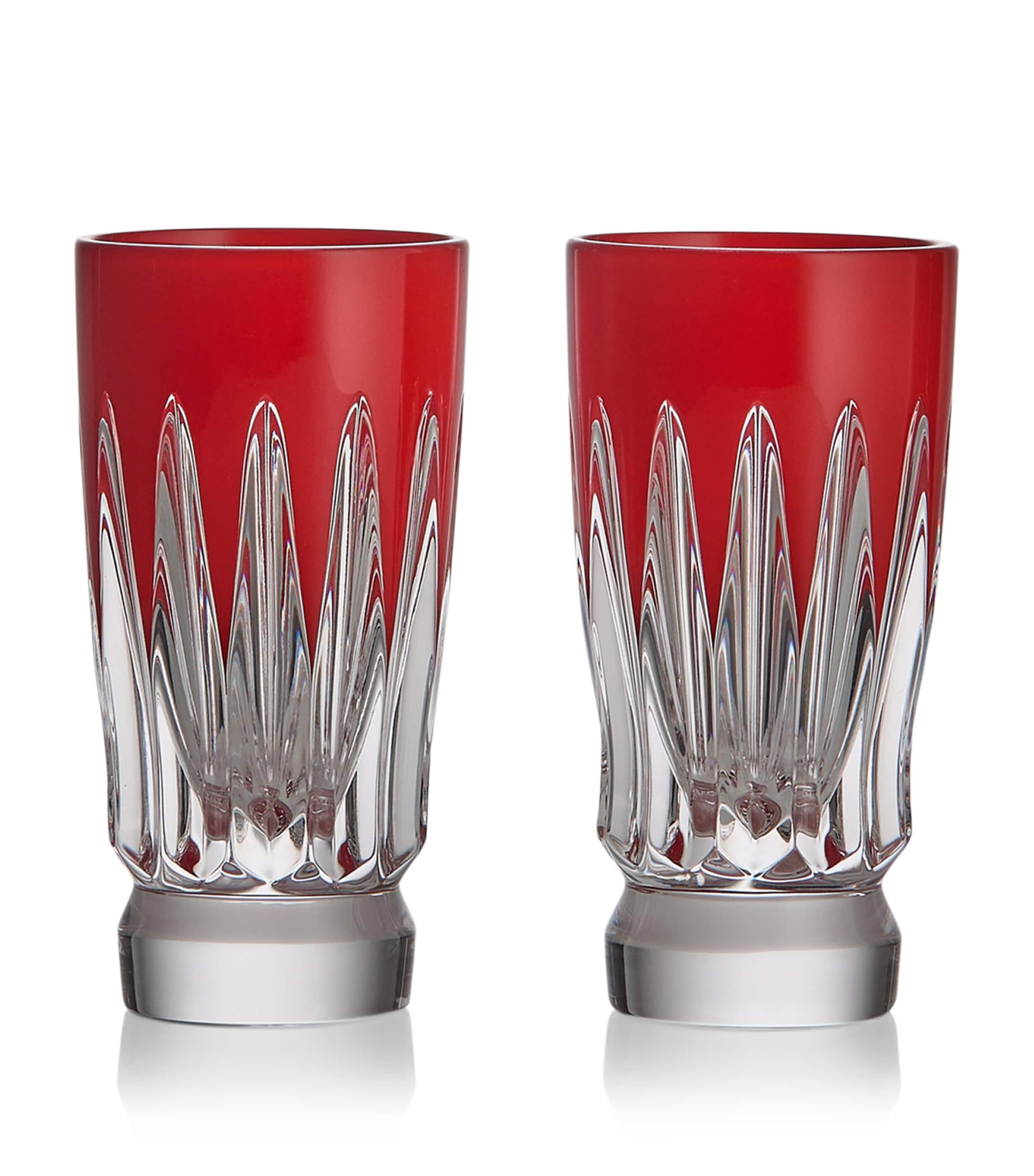 Set of 2 Crystal Firework Shot Glasses (56ml)