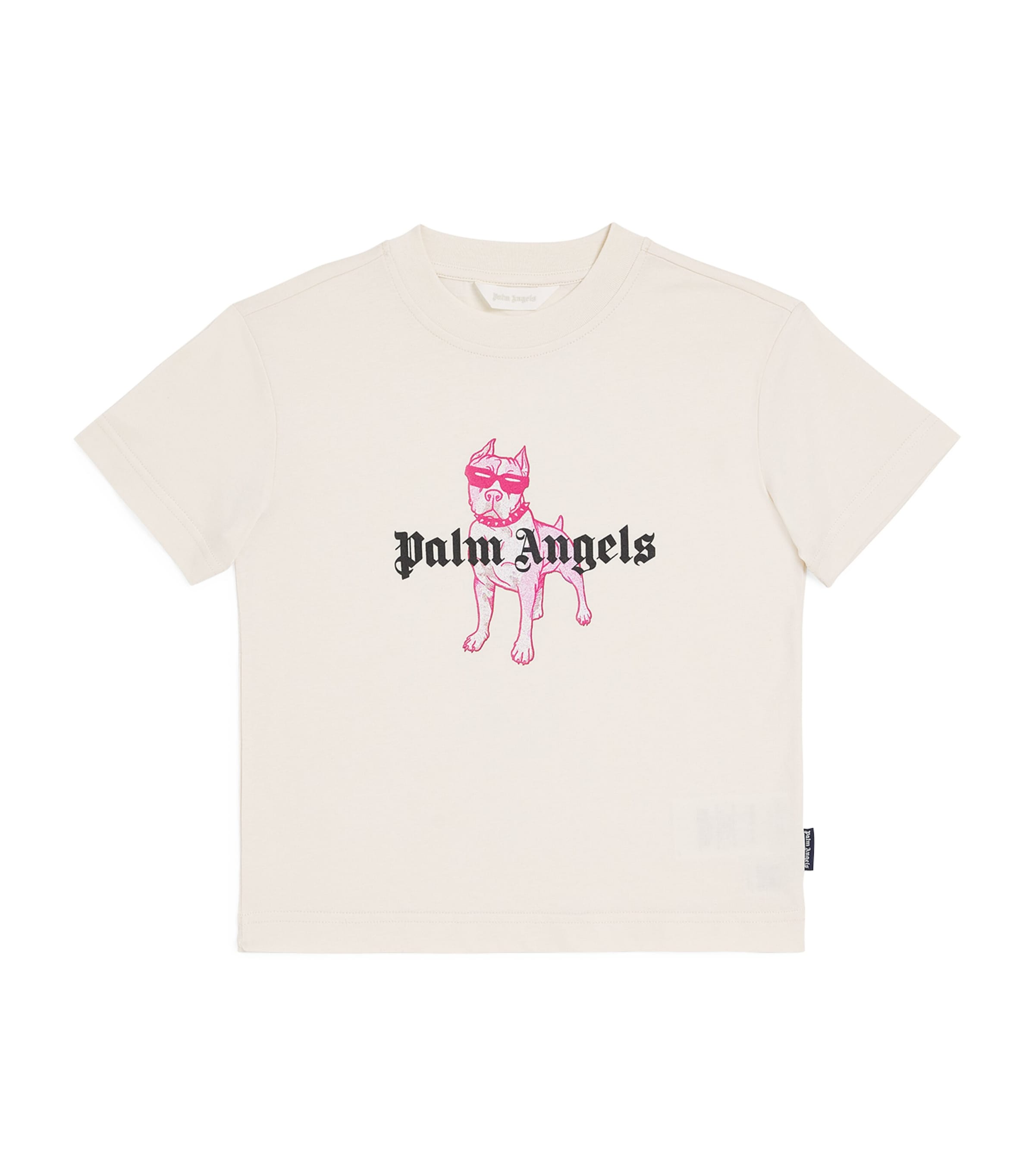 Palm Angels Kids Cotton Dog T-Shirt (4-12+ Years) White