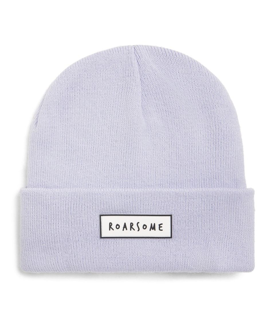 Roarsome Logo-Patch Beanie Purple