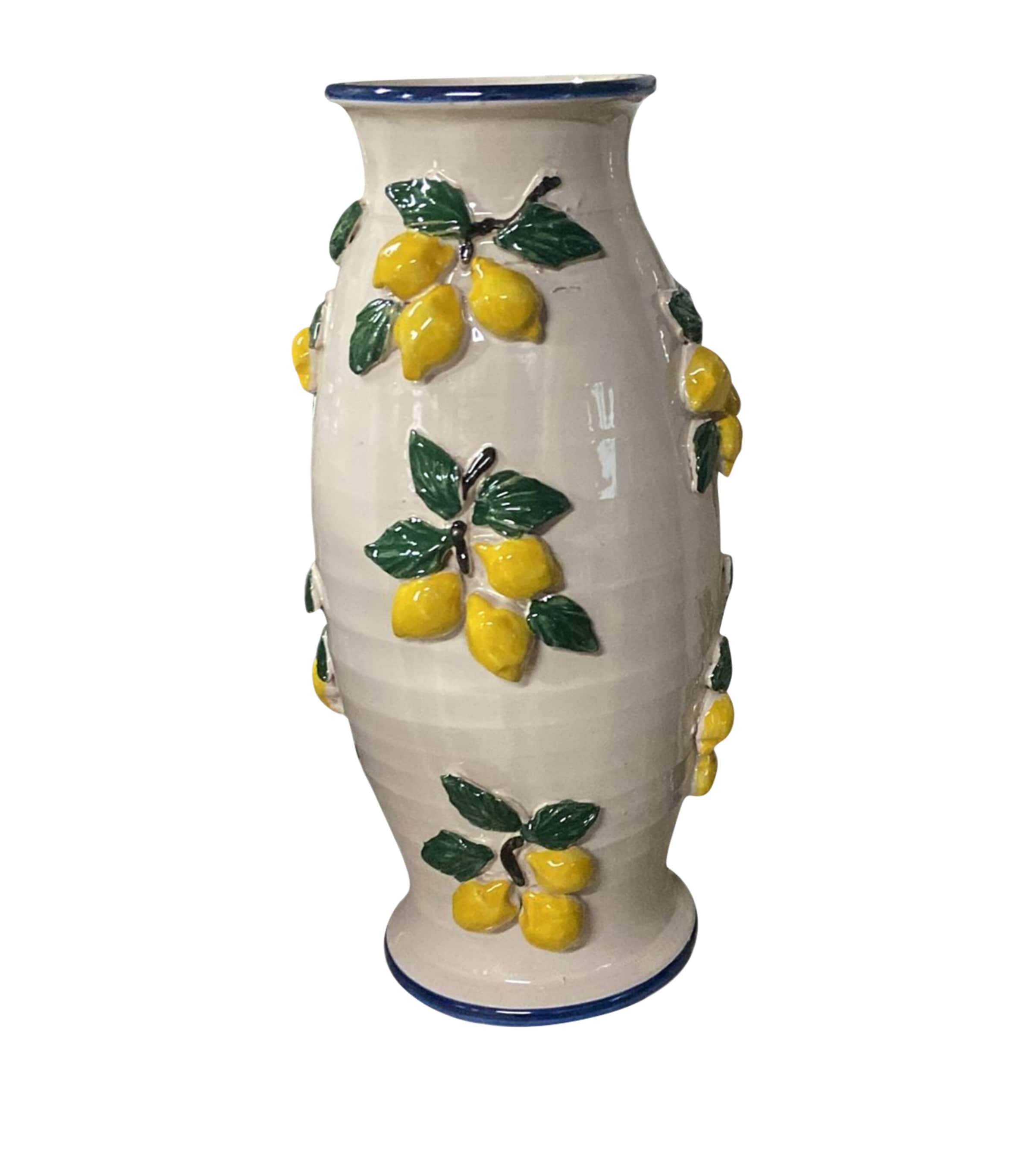 Les-Ottomans Ceramic Lemon Vase Beige
