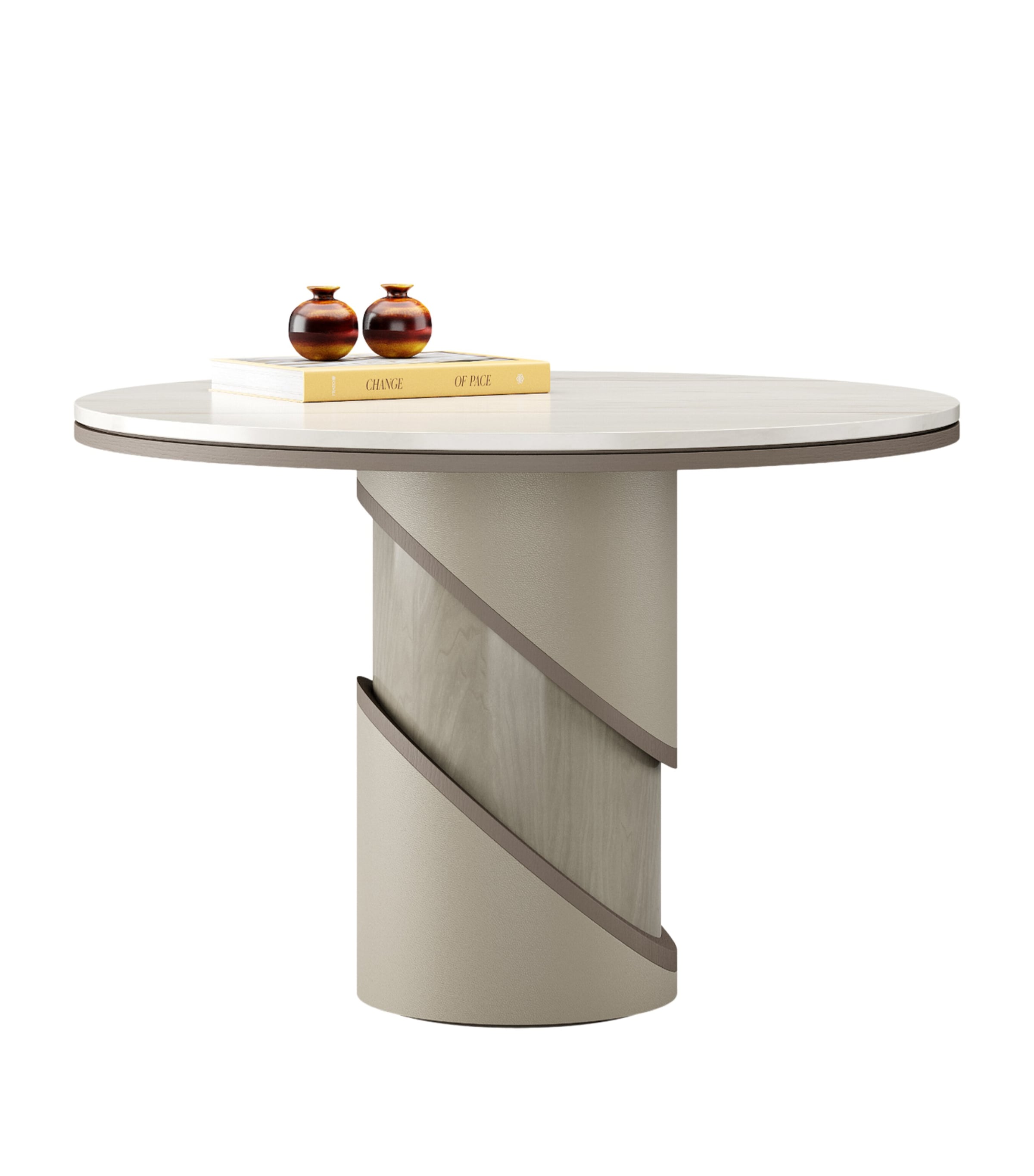 Frato Wood Tbilisi Pedestal Table Bege