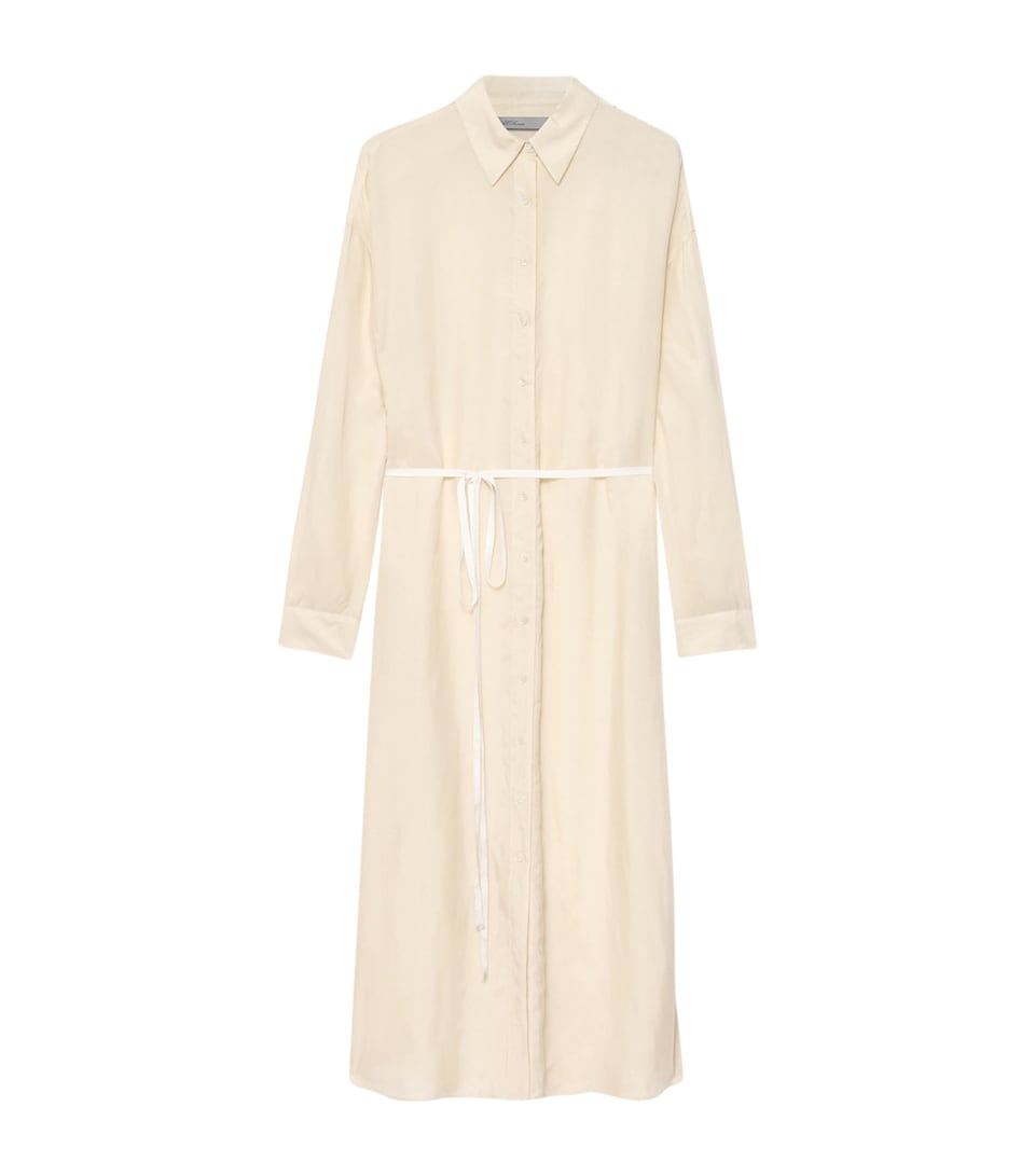 AllSaints Womens Oversized Yurra Shirt Dress Ecru White