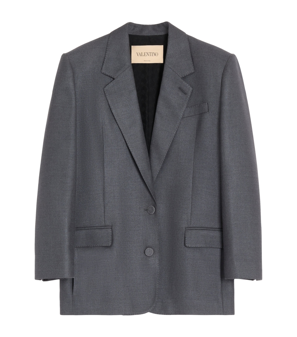 Valentino Womens Wool-Silk Blazer