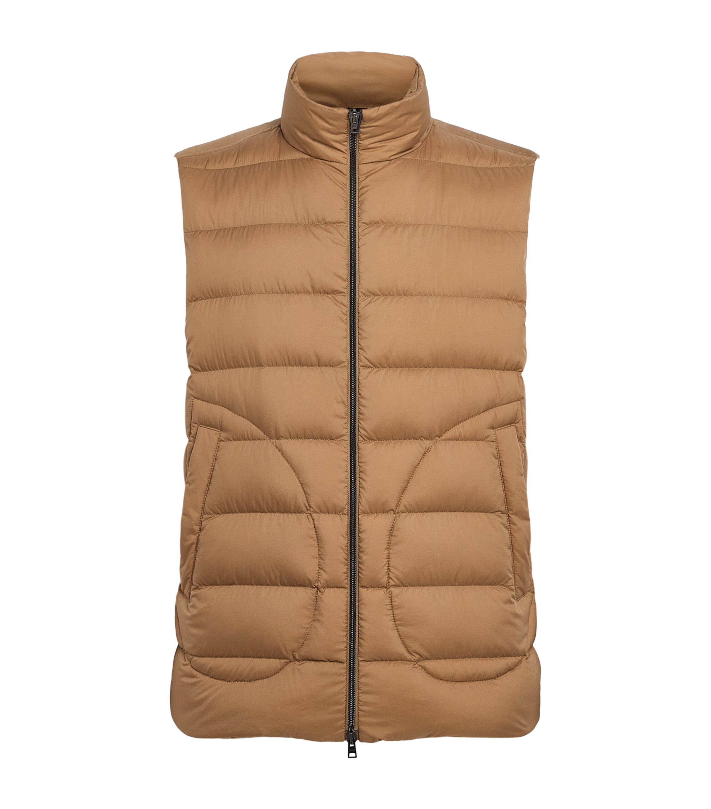 Herno Mens Down Quilted Gilet Cammello
