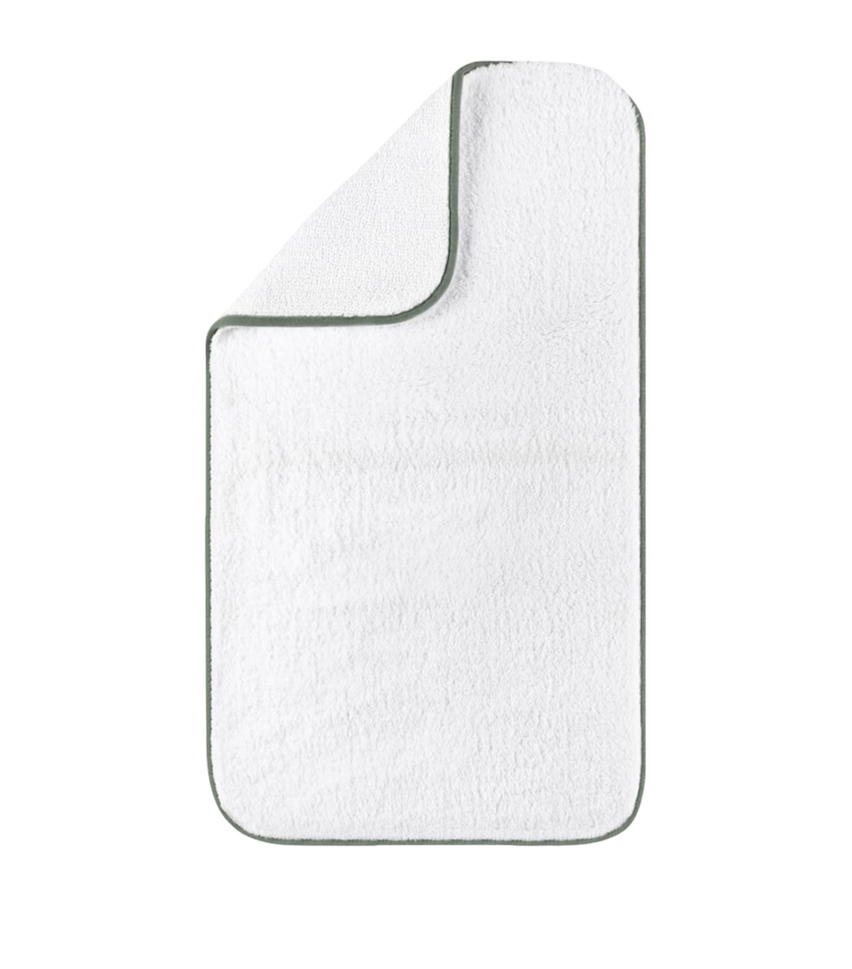 GRACCIOZA Egyptian Cotton Portobello Bath Mat (50cm x 80cm) White/seamist
