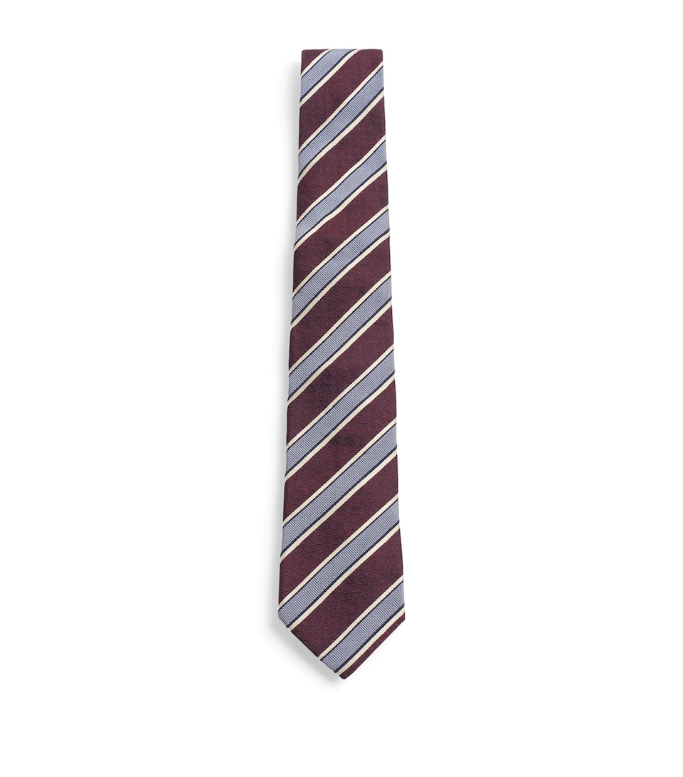 Silk Striped Jacquard Tie